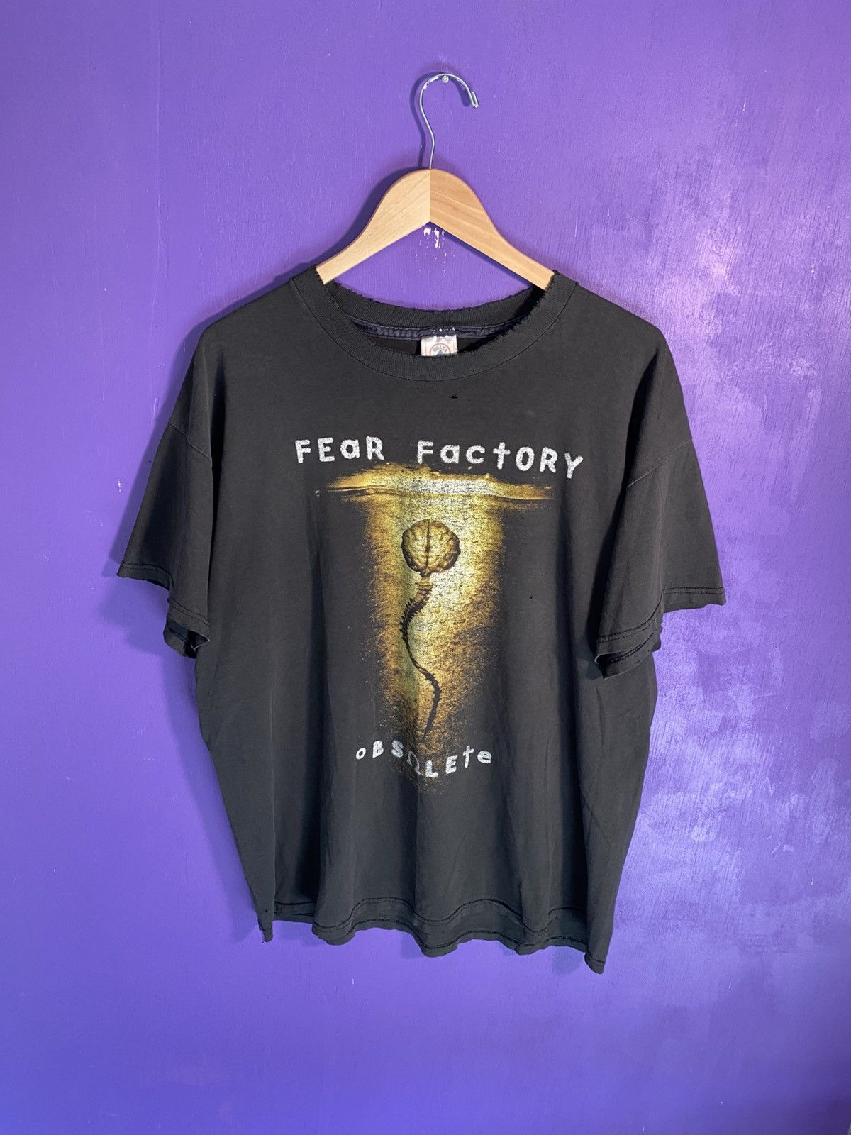 Band Tees Vintage 90s Fear Factory Obsolete tour tee Size US XL / EU 56 / 4 - 1 Thumbnail