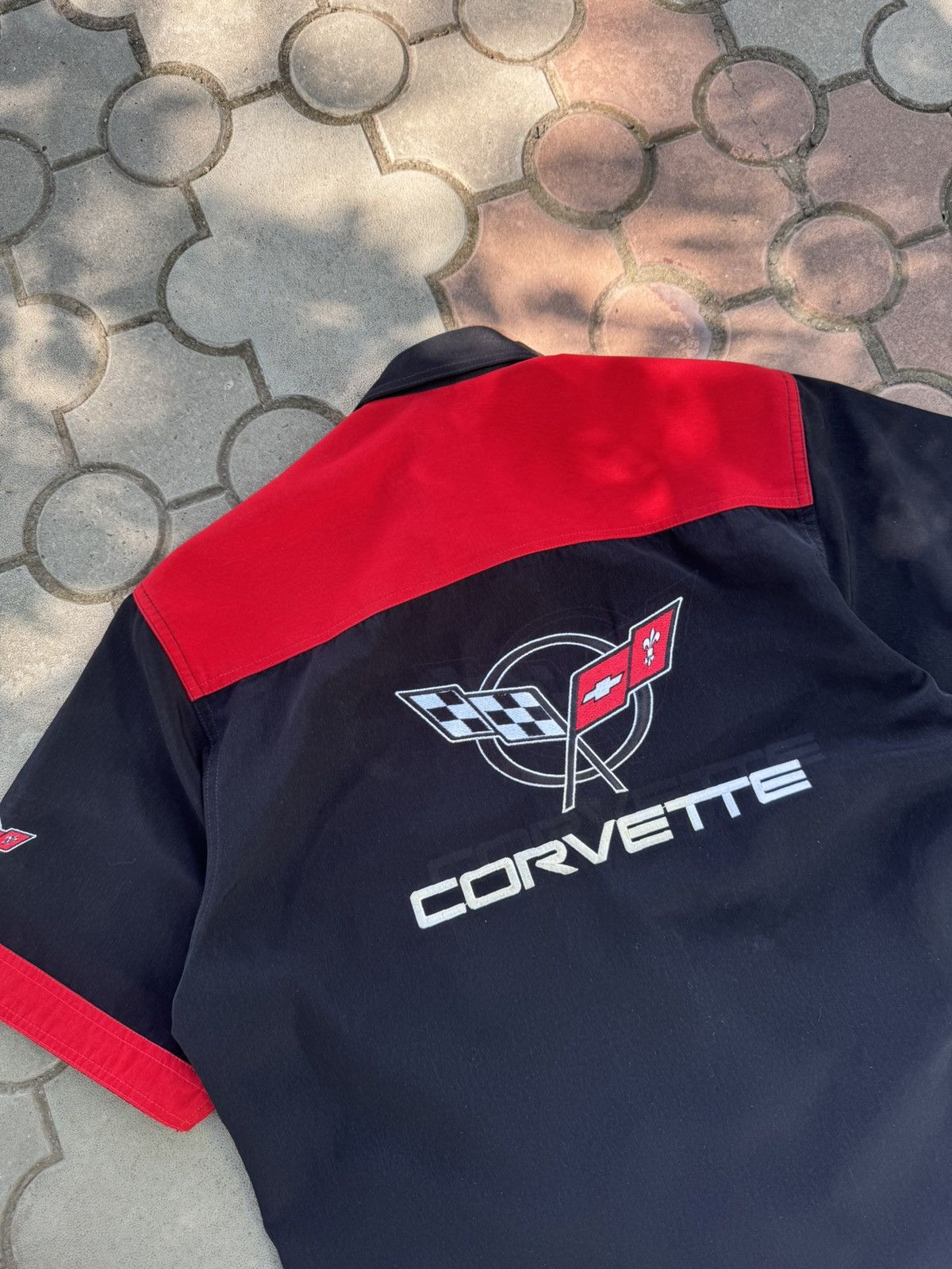 NASCAR Vintage Corvette Big Logo Short Sleeve Racing Shirt Size US M / EU 48-50 / 2 - 3 Thumbnail