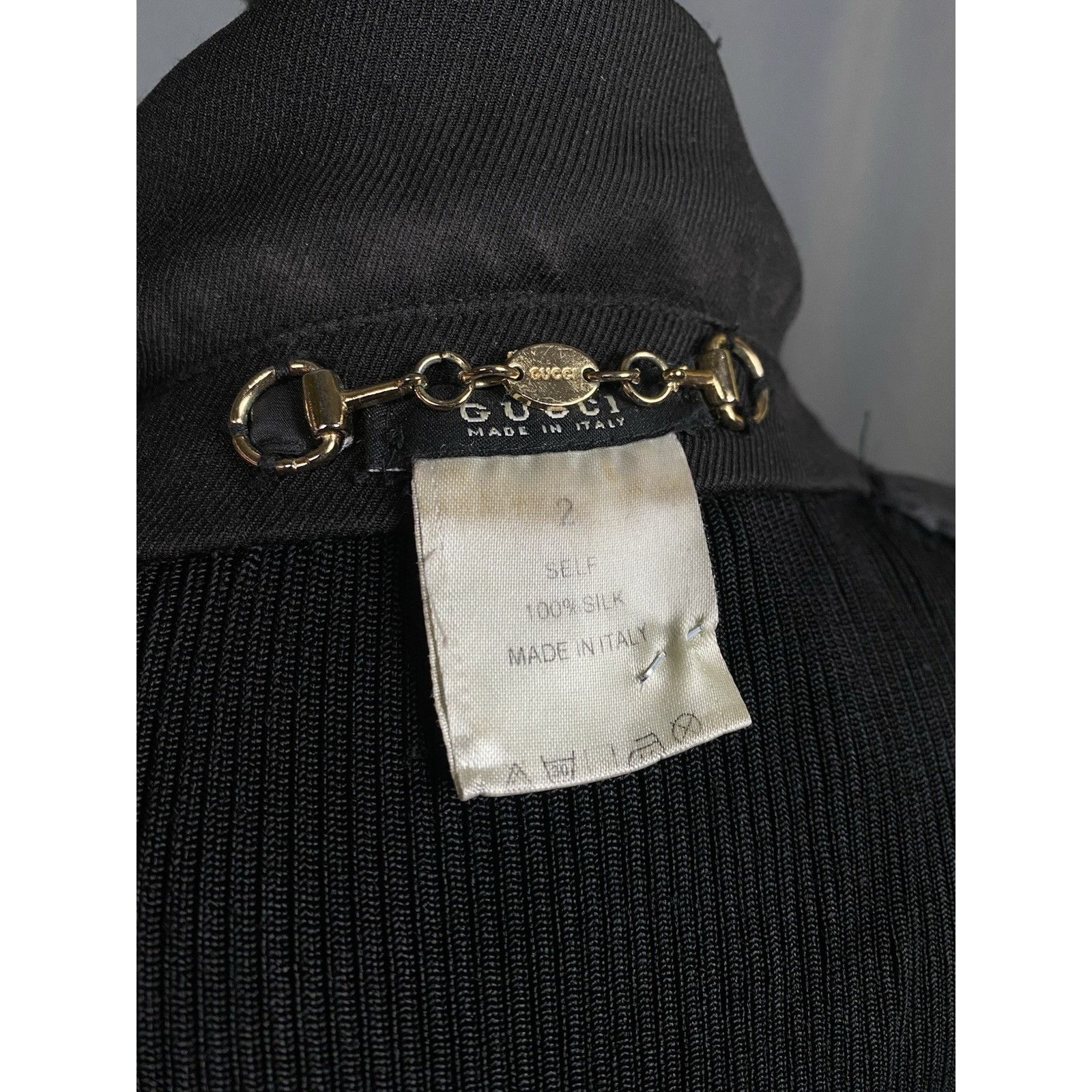 Gucci Gucci Vintage Silk Women's Black Wool Blazer Jacket Size 2 Size XS / US 0-2 / IT 36-38 - 9 Thumbnail