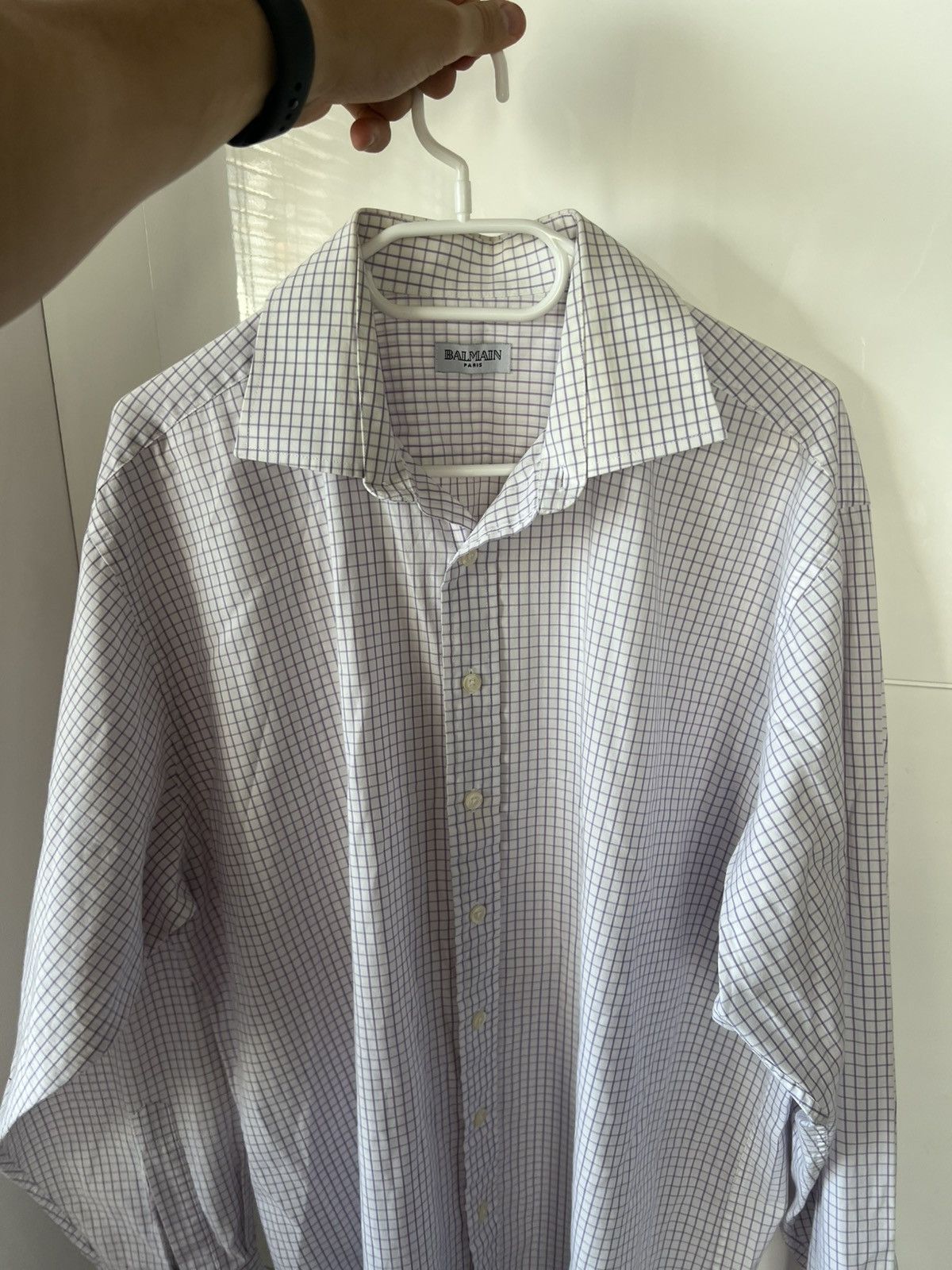 Balmain ‼️Vintage Balmain 80s Mens Cuffinks Luxury Paris Shirt‼️ Size US XXL / EU 58 / 5 - 2 Thumbnail