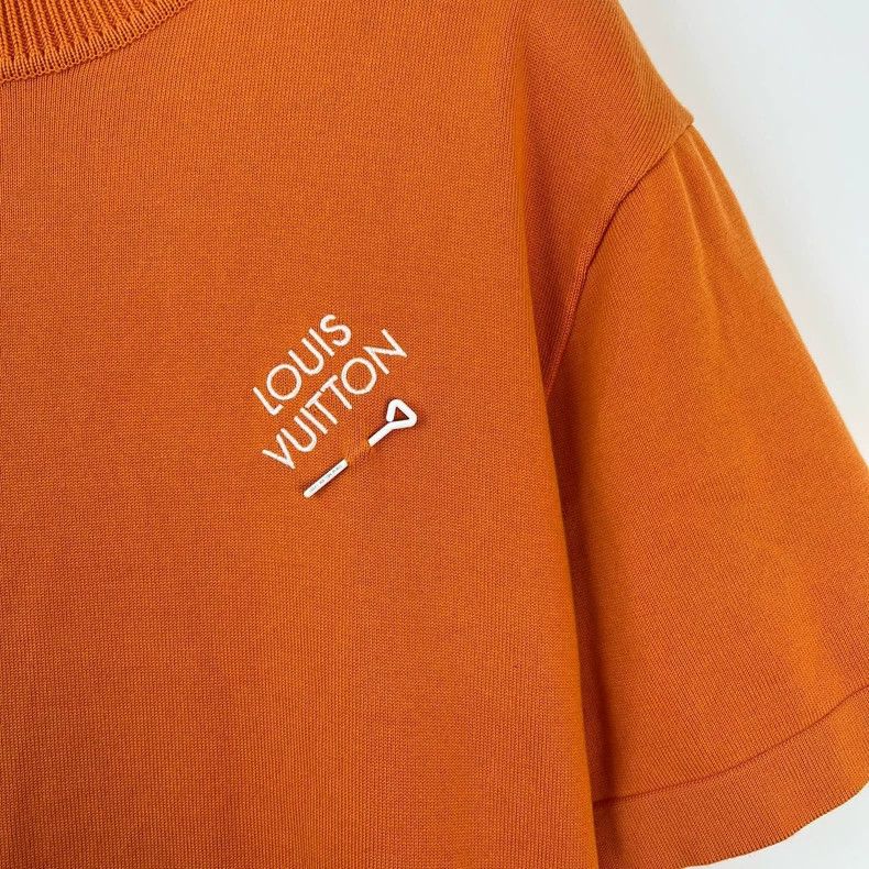 Louis Vuitton Louis Vuitton Orange pin embroidered monogrammed knit short Size US L / EU 52-54 / 3 - 6 Thumbnail