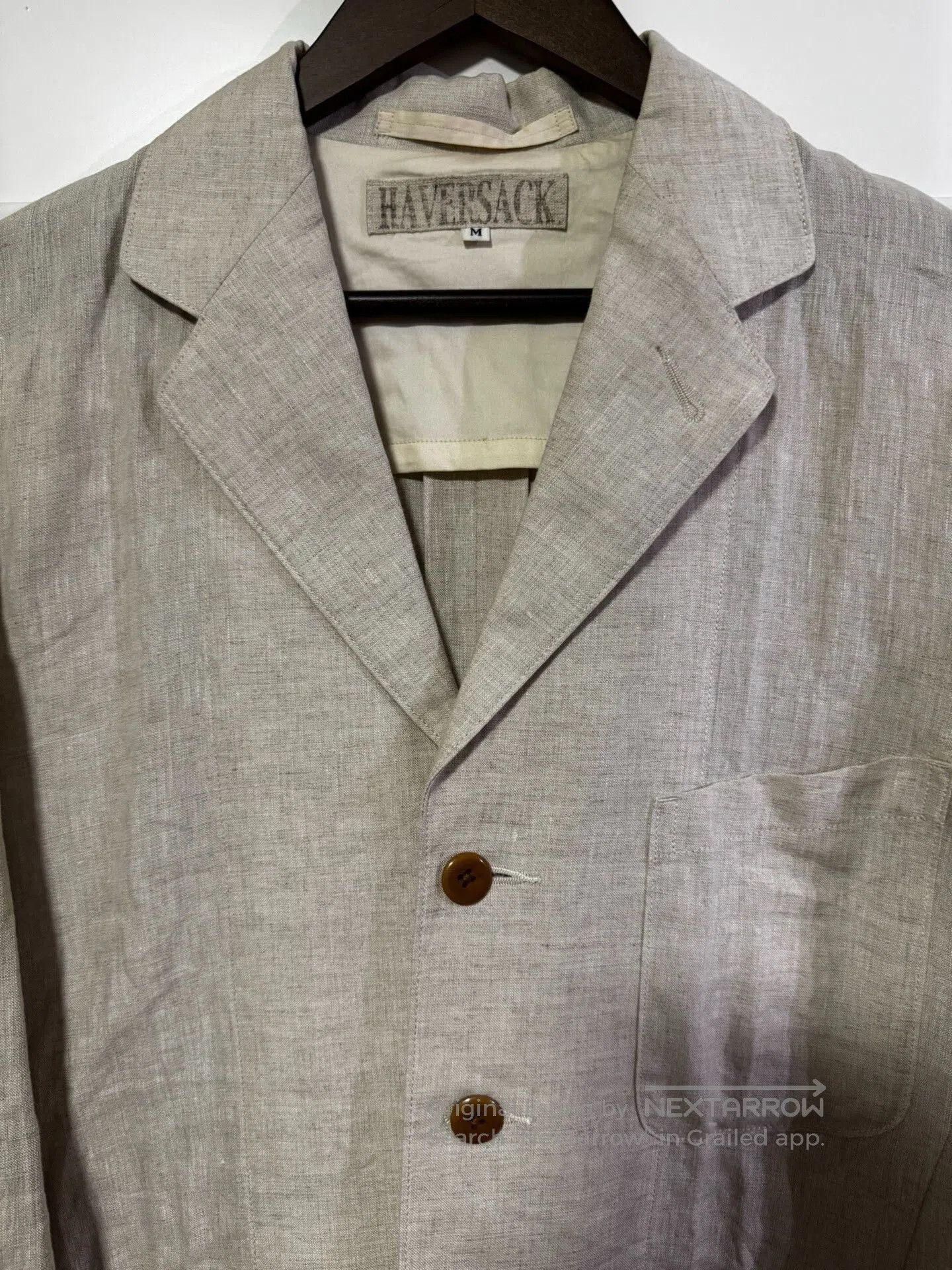 Haversack Vintage Linen Suit Jacket for Spring. Size US M / EU 48-50 / 2 - 2 Thumbnail