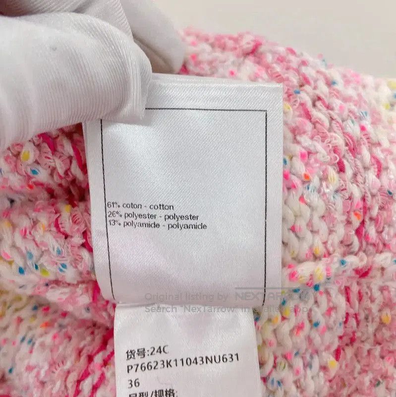 Chanel Chanel Pink Summer Cotton Mini Skirt . Size 23" - 8 Thumbnail