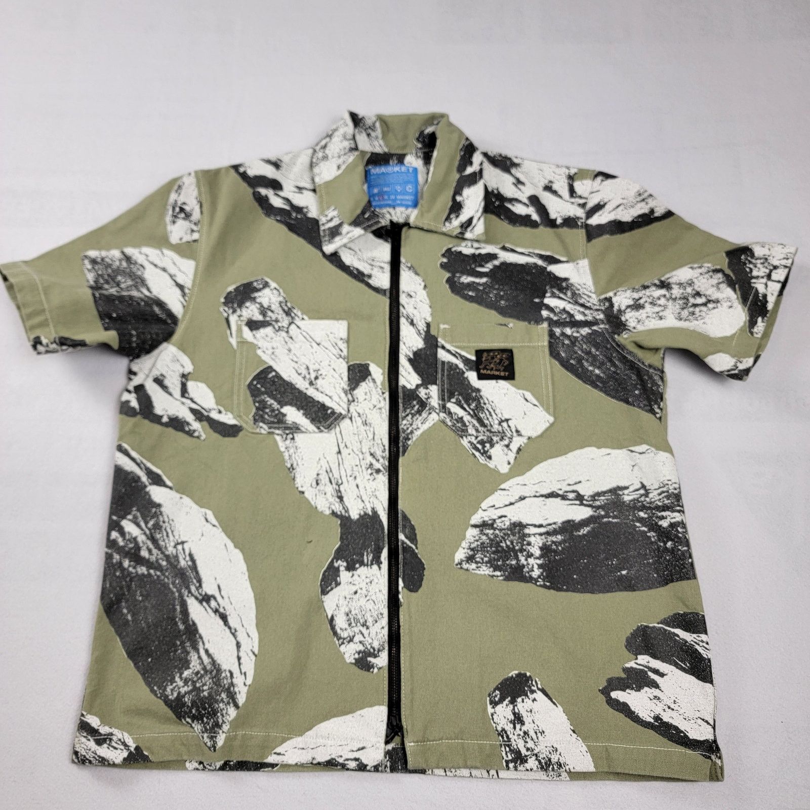 Market Market Mens Green Talus Work Shirt Short Sleeve Sz L (601) Size US L / EU 52-54 / 3 - 1 Thumbnail
