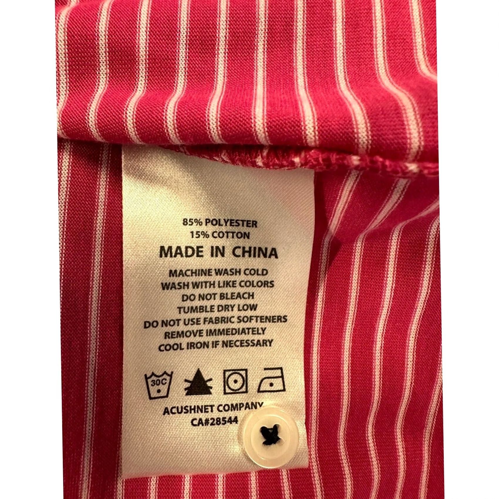 Footjoy FootJoy FJ Shirt Men Medium Pink Pinstripe Polo Golf Rugby Athletic Short Sleeve Size US M / EU 48-50 / 2 - 6 Thumbnail