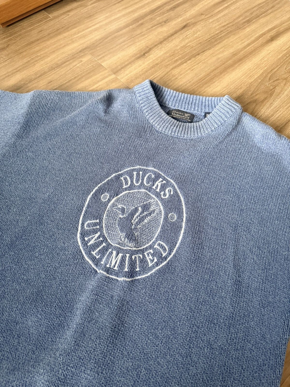 Other Ducks Unlimited Sweater Blue Cotton Knit Crewneck Large Size US L / EU 52-54 / 3 - 2 Thumbnail