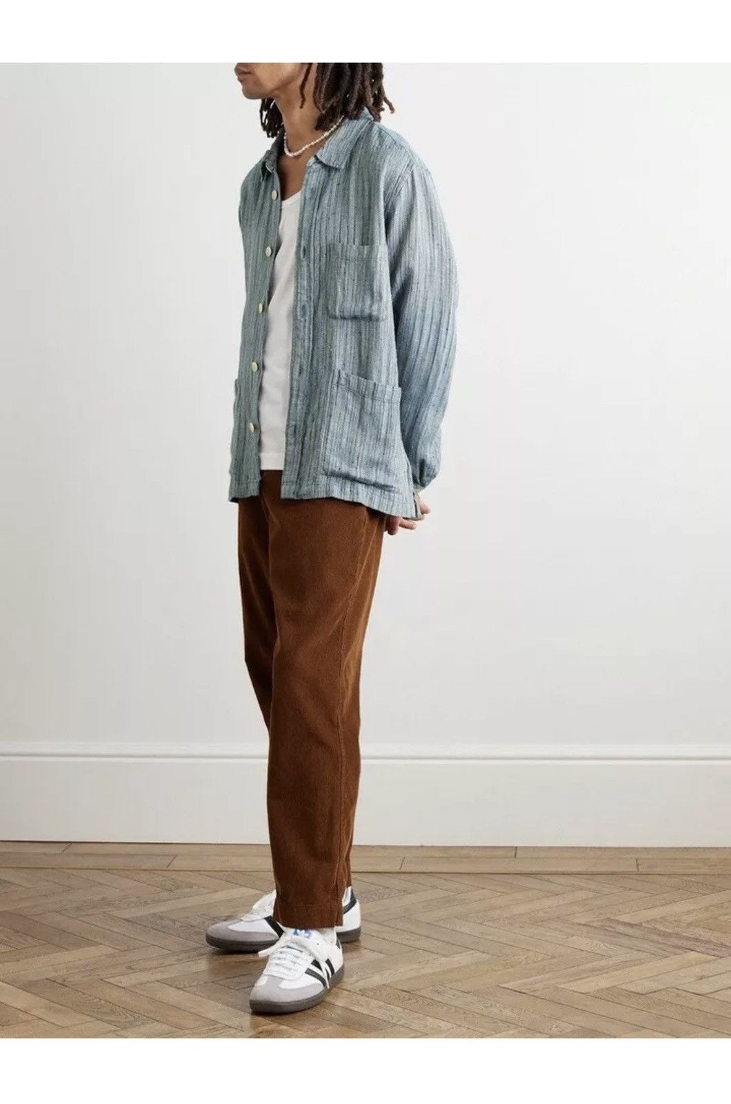 Corridor Corridor NYC Beachside Striped Jacquard Shirt NWT Size US S / EU 44-46 / 1 - 4 Thumbnail