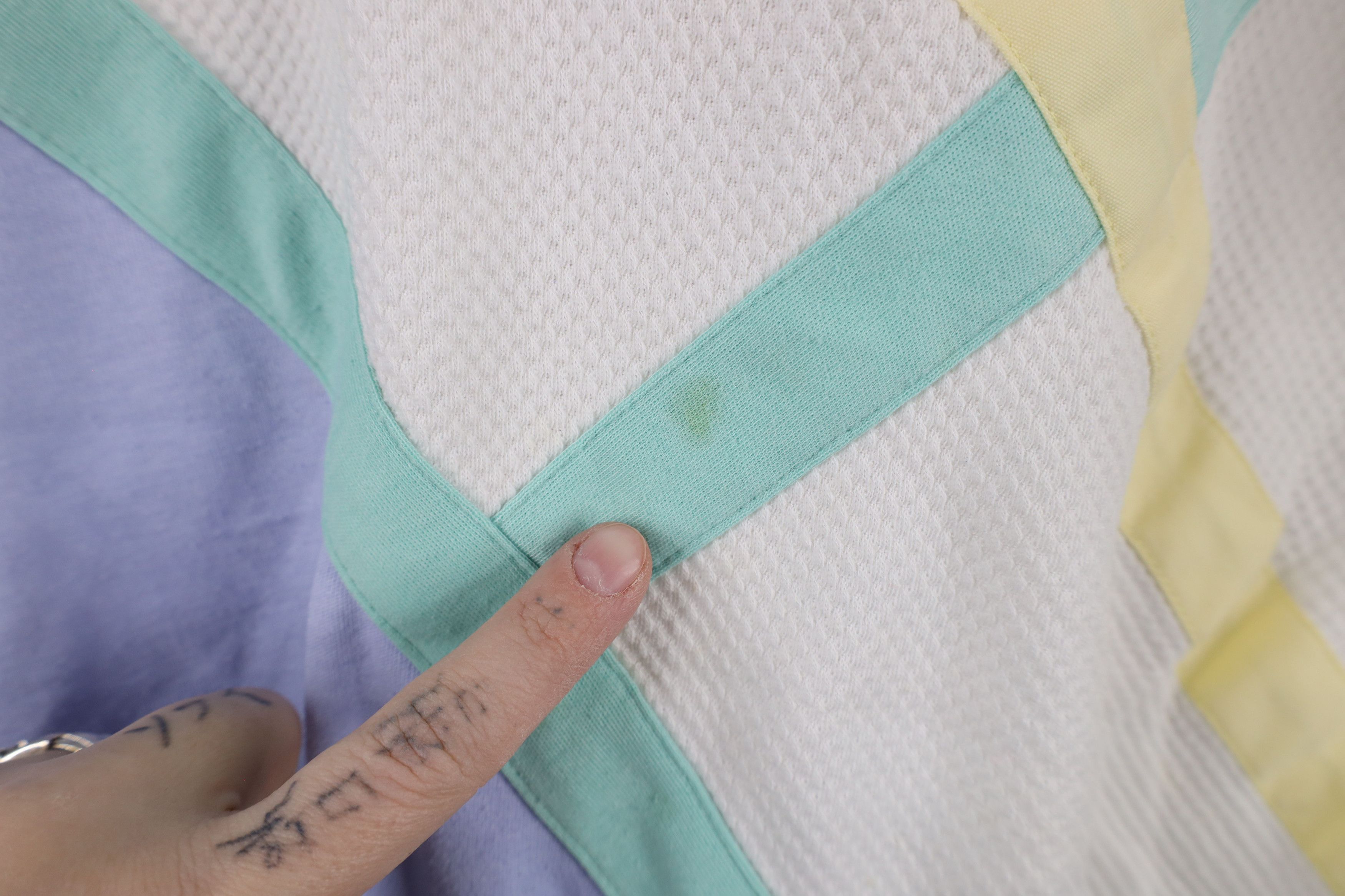 Vintage Vintage 90s Streetwear Distressed Pastel Block Polo Shirt Size S / US 4 / IT 40 - 4 Thumbnail