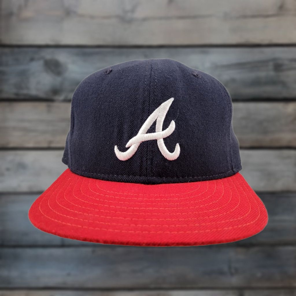 New Era VINTAGE New Era Diamond Collection Hat Atlanta Braves MLB Wool Blue 7 1/8 Mens Size ONE SIZE - 1 Thumbnail
