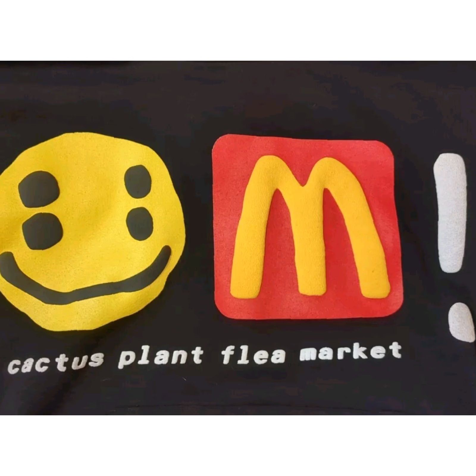 Cactus Plant Flea Market x Mcdonald's Hoodie Men Large Black NEW Sweatshir