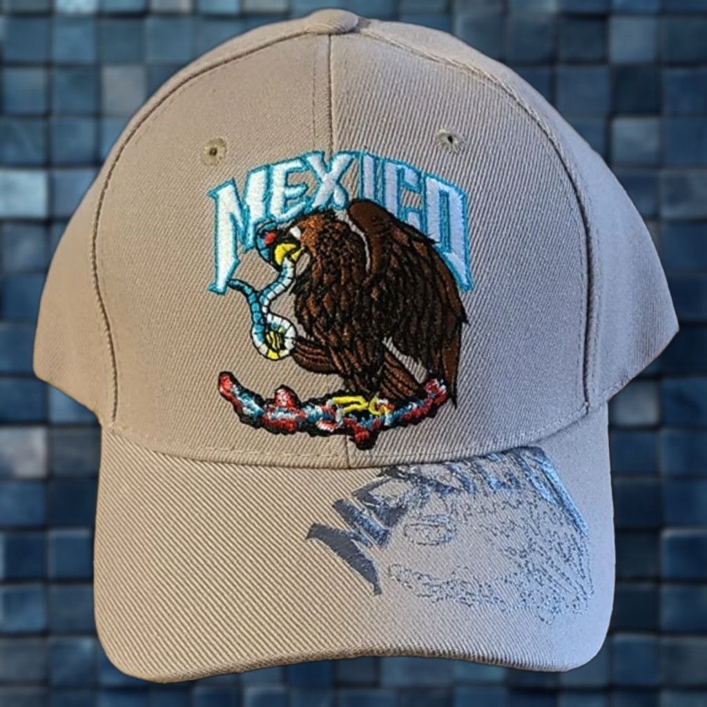 Vintage MEXICO EAGLE SNAKE BRANCH MEXICAN BASEBALL CAP BEIGE Size ONE SIZE - 1 Thumbnail