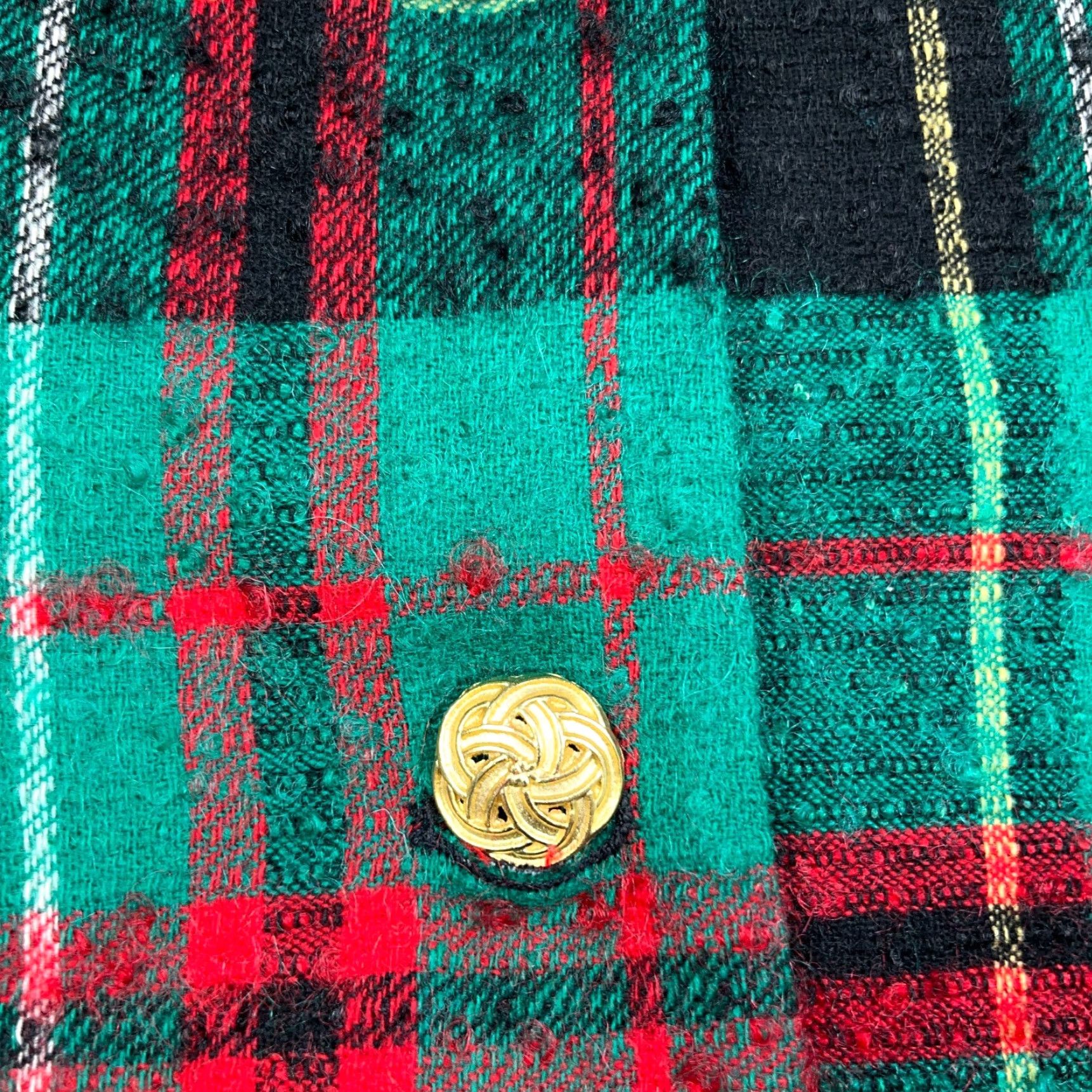 Pendleton VINTAGE Pendleton Blazer Women 12 Green Plaid Wool Tweed Sport Coat Jacket 90s Size XL / US 12-14 / IT 48-50 - 3 Thumbnail