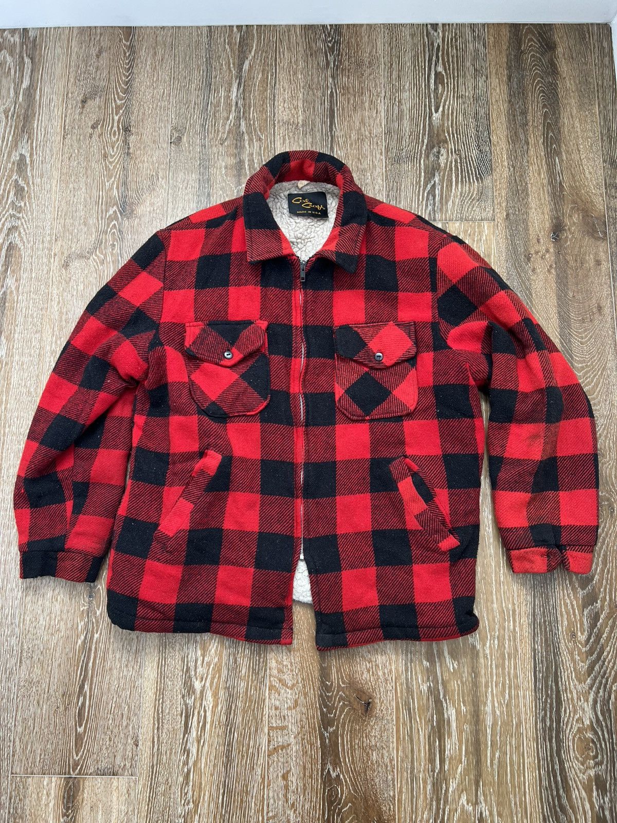 Vintage Vintage cal craft lumber jack flannel jacket Size US XL / EU 56 / 4 - 1 Thumbnail