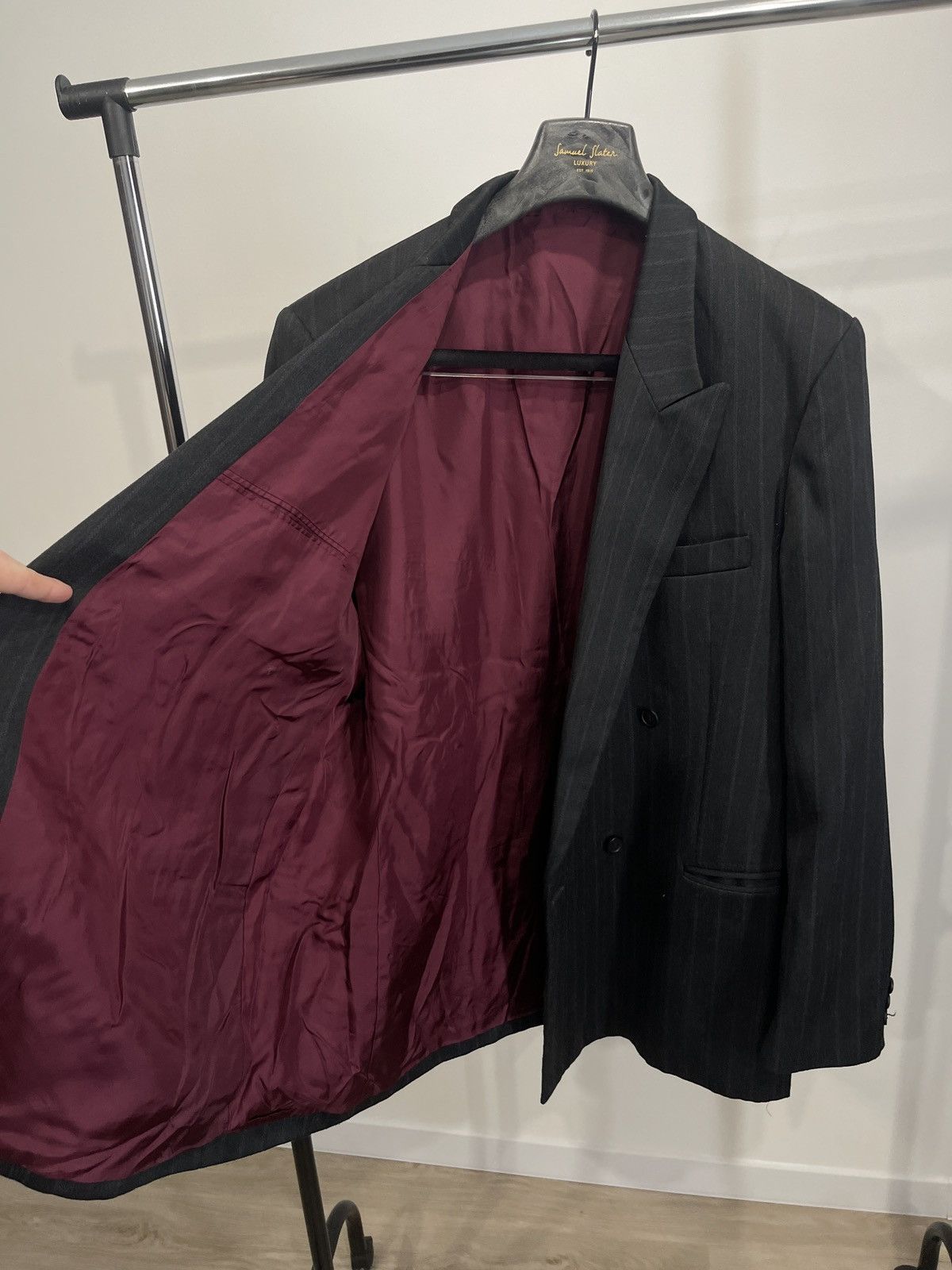 Vintage 🔥Vintage blazer double-breasted classic jacket tuomi 56 Size 46R - 3 Thumbnail