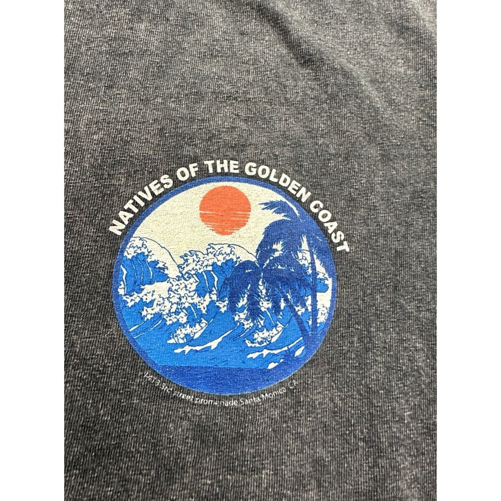 Vintage J. Galt Shirt Womens One Size Faded Black Gray Short Sleeve Cropped Golden Coast Size ONE SIZE - 2 Thumbnail