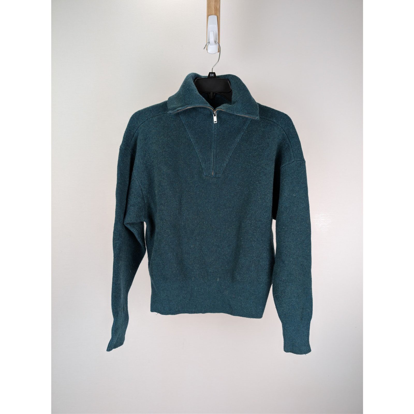Isabel Marant o1rshd1 CC20 Fancy Quarter-Zip Sweater in Green Size US S / EU 44-46 / 1 - 1 Thumbnail