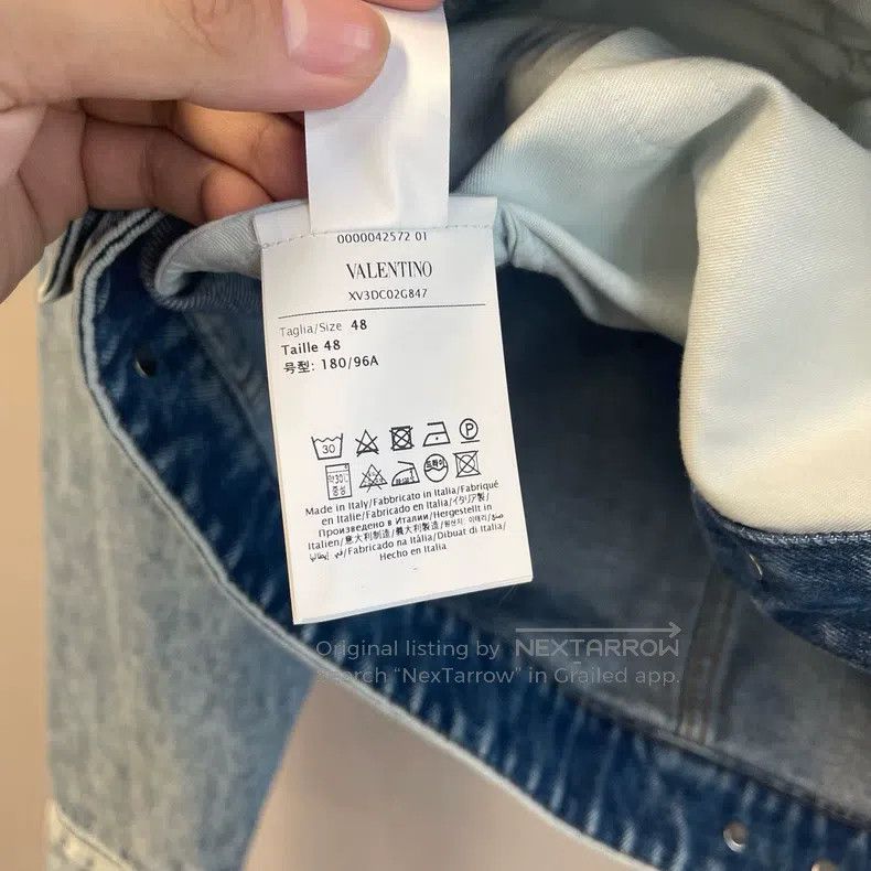 Valentino Valentino Big Vlogo washed denim jacket Size M / US 6-8 / IT 42-44 - 4 Thumbnail