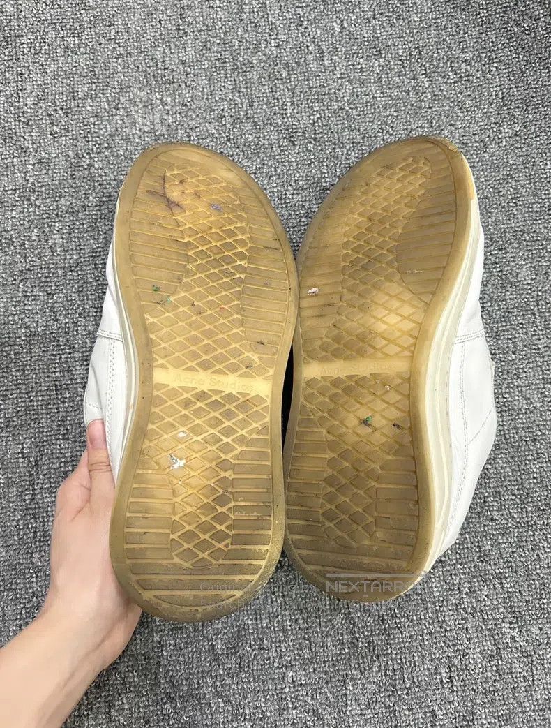 Acne Studios Acne Studios Smiley Face Velcro White Sneakers Size US 8.5 / IT 38.5 - 7 Thumbnail