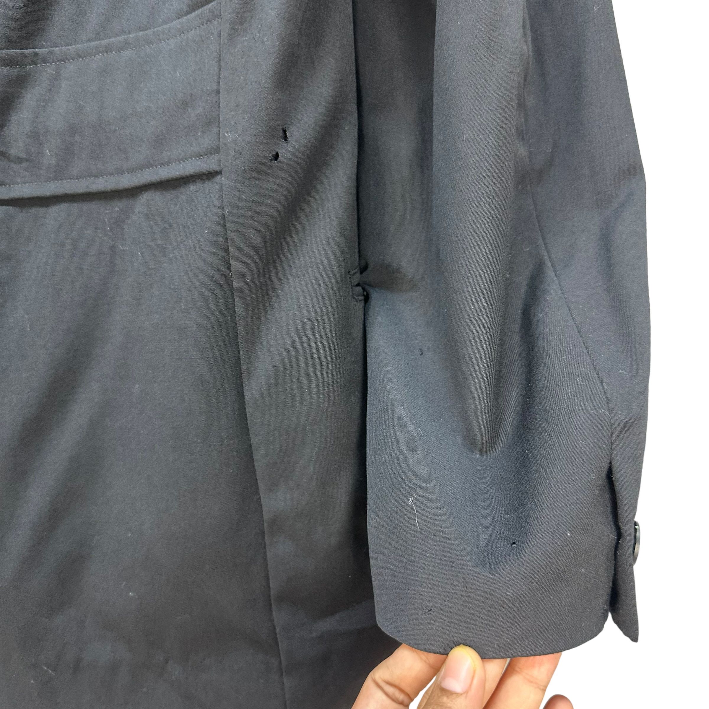 Yohji Yamamoto WORKSHOP DOUBLE BREASTED COLLARLESS JACKET #8716-022 Size US M / EU 48-50 / 2 - 14 Thumbnail