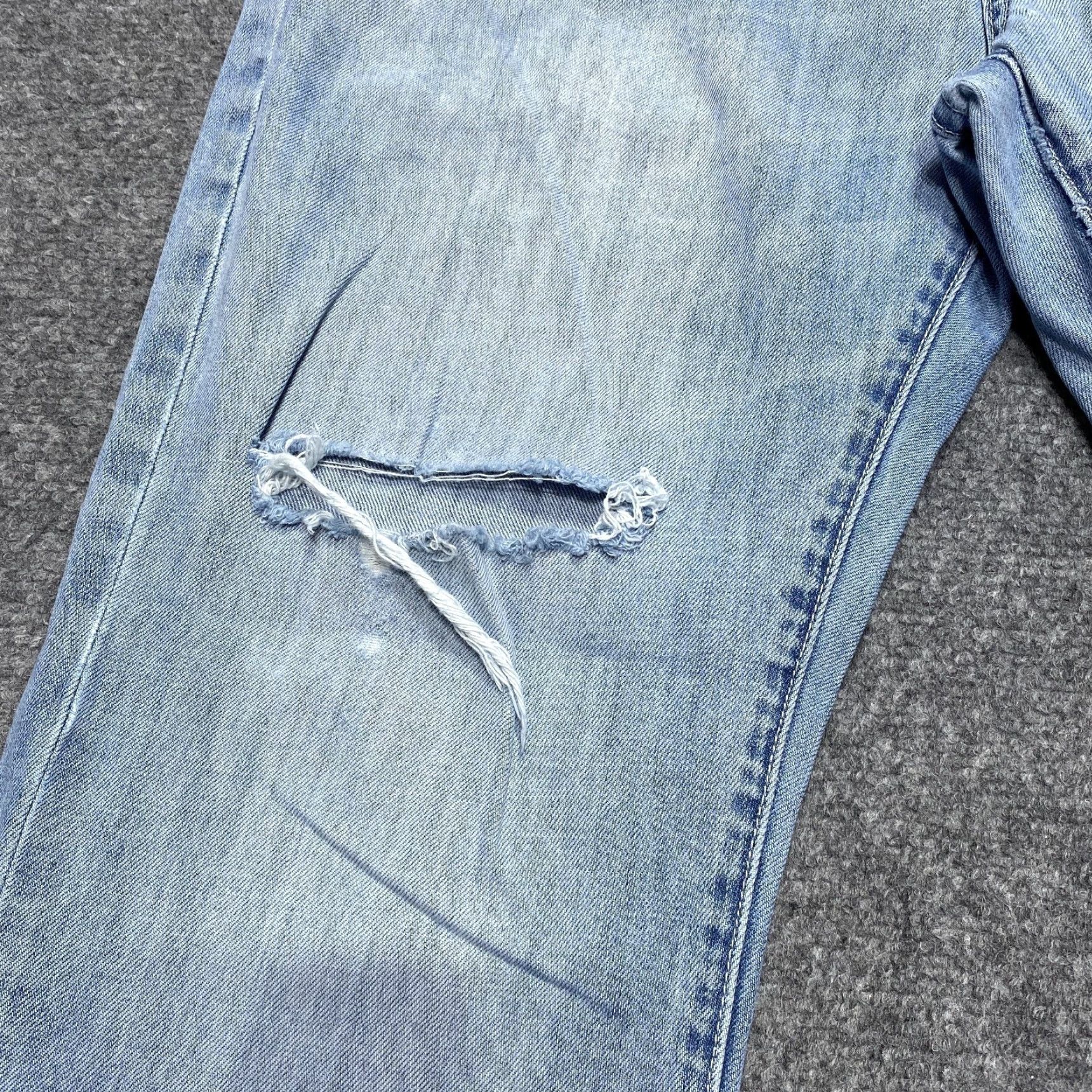 Marcs Marc Ecko Jeans Men 36x30 Blue Cut Sew Straight Leg Light Wash 36x30 Jeans Regular Blue Retro 90s Size US 36 / EU 52 - 2 Thumbnail