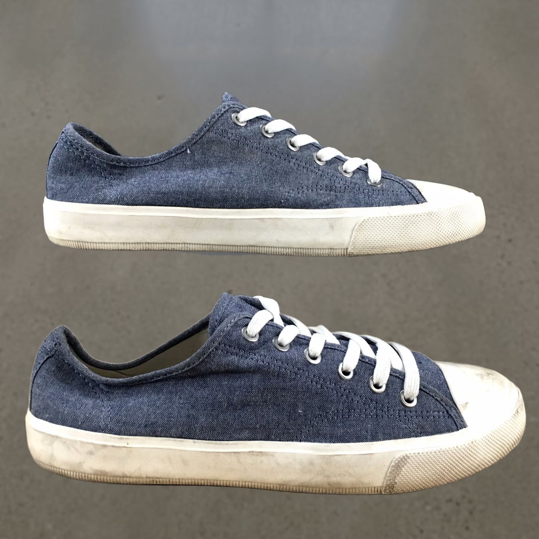 H&M H&M Shoes Womens 42 Casual Comfort Low Top Sneakers Blue Denim Lace Up Flats Shoes Width M, Breathable, Comfortable, Casual Walking Size L / US 10 / IT 46 - 1 Thumbnail