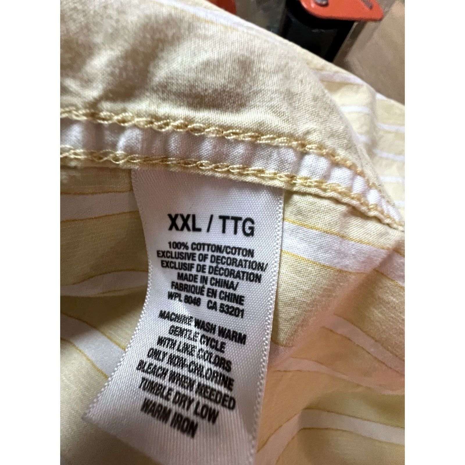 Vintage Aéropostale Button-Up Shirt Men 2XL Yellow Striped 100% Cotton Button-Down Long Sleeve Shirts Size US XXL / EU 58 / 5 - 5 Thumbnail