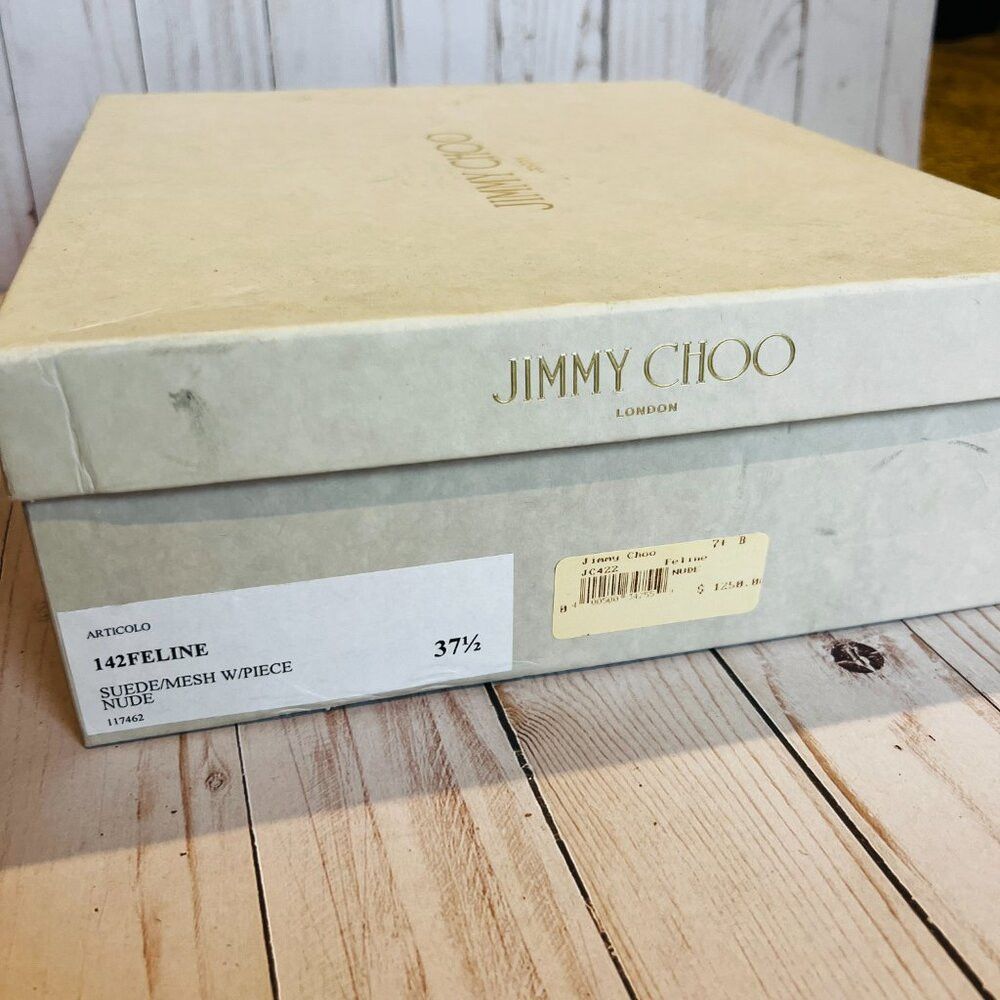 Jimmy Choo Jimmy Choo Feline Beaded T-Strap Suede & Mesh Heels Wedding Size US 7.5 / IT 37.5 - 3 Thumbnail