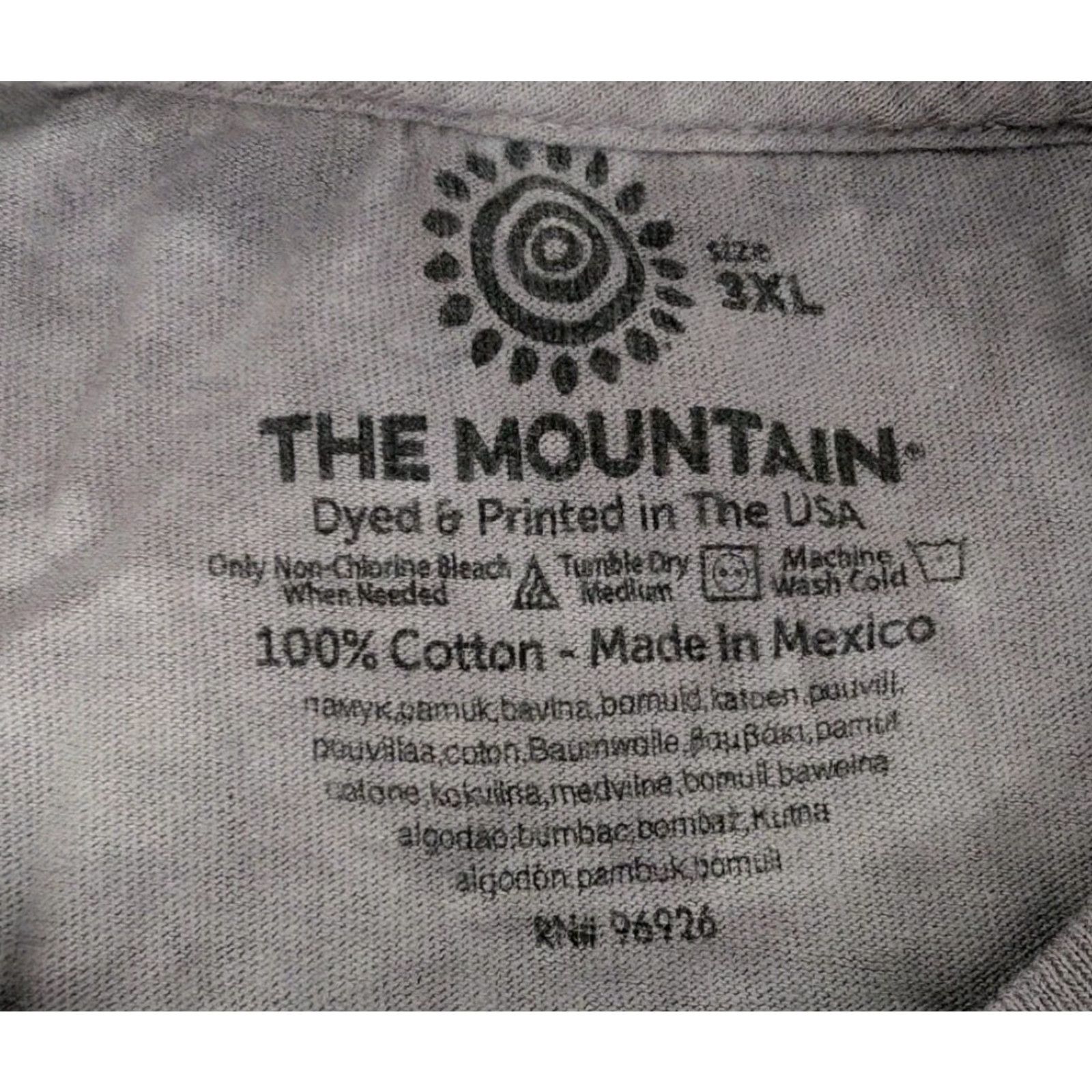 The Mountain The Mountain Shirt African Elephant Graphic Tie Dye Cotton Crew Neck Short Sleeve 3XL Gray Mens Size US XXL / EU 58 / 5 - 6 Thumbnail