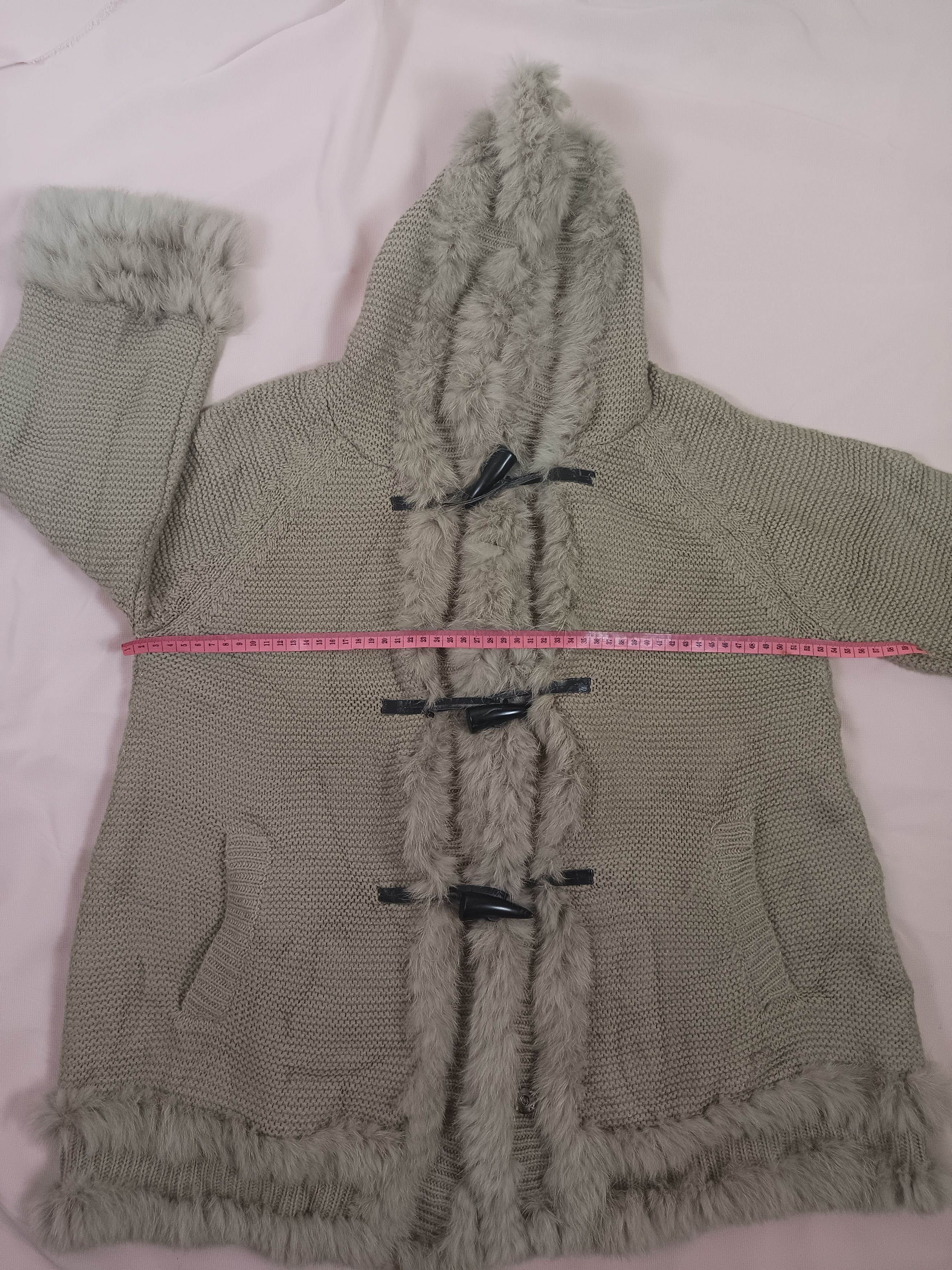 Designer × Japanese Brand VICKY Faux Fur Knit Toggle Jacket Size L / US 10 / IT 46 - 8 Thumbnail