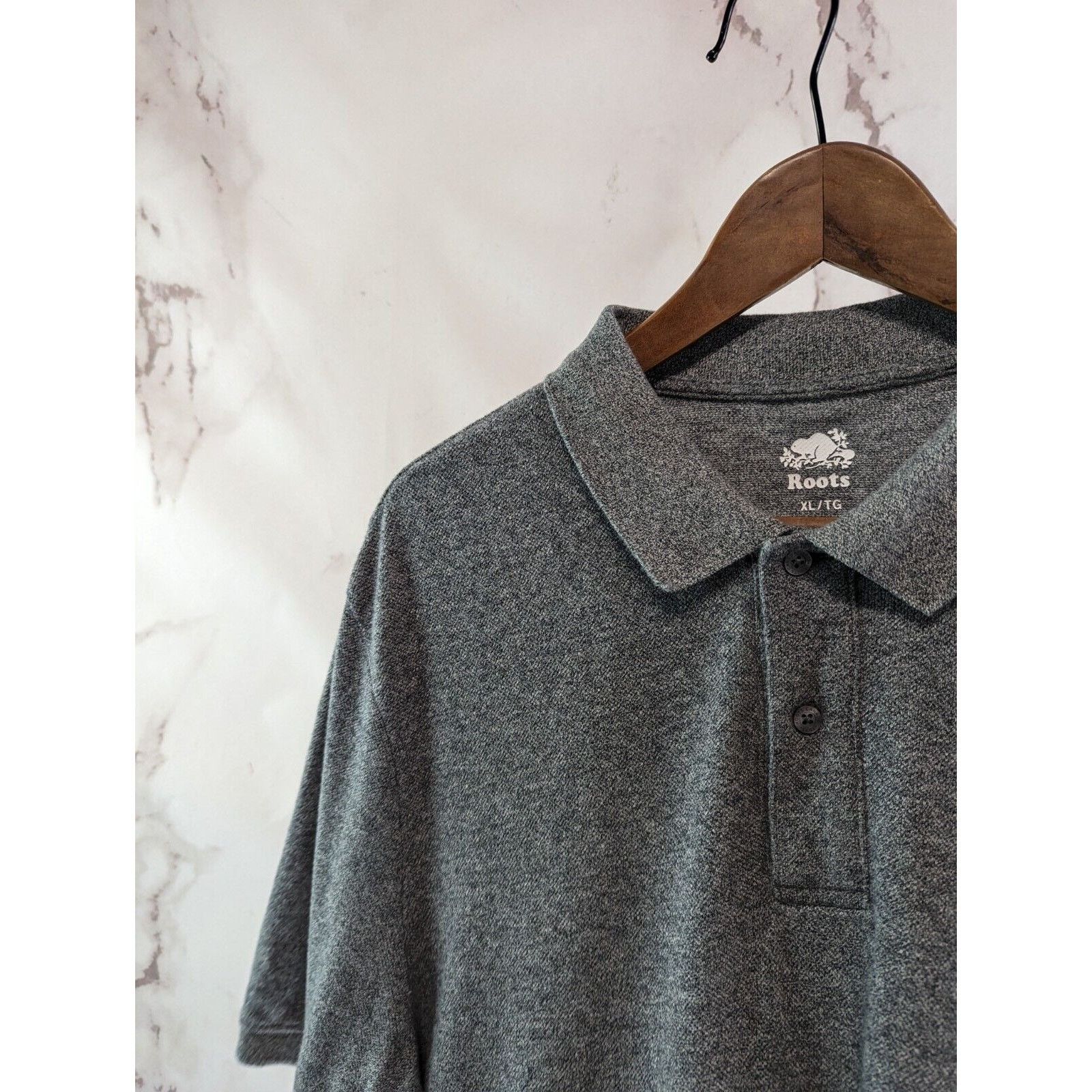 Roots Roots Shirt Mens XL Gray Polo Short Sleeve Embroidered Logo Size US XL / EU 56 / 4 - 2 Thumbnail