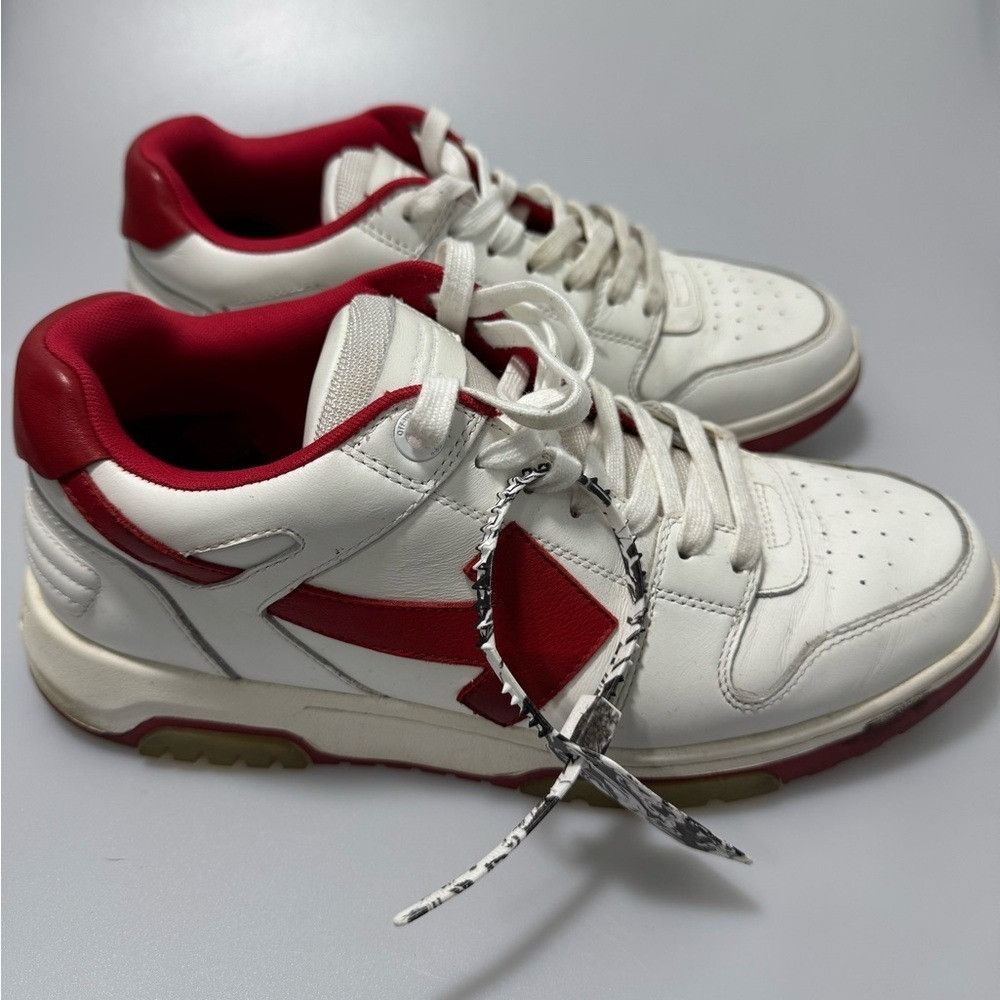 Off-White Off-White Out Of Office Sneakers White Red Men’s Size EU 44/ Size US 11 / EU 44 - 1 Thumbnail