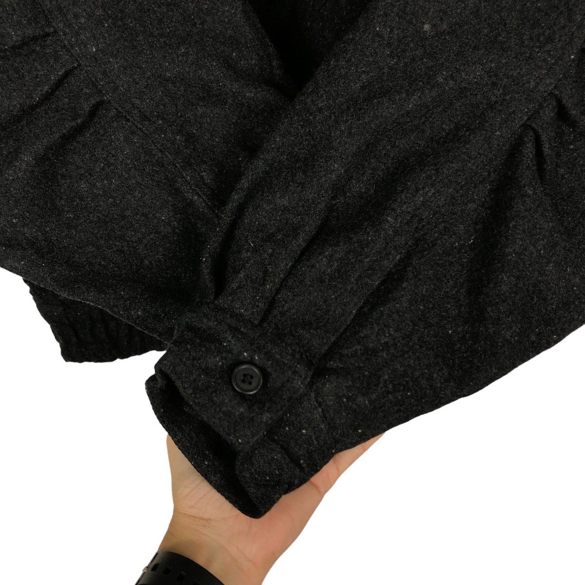 Japanese Brand Vintage Wool Bomber Jacket Riot Riot Mile Stone IsseyMiyake Size US L / EU 52-54 / 3 - 12 Thumbnail