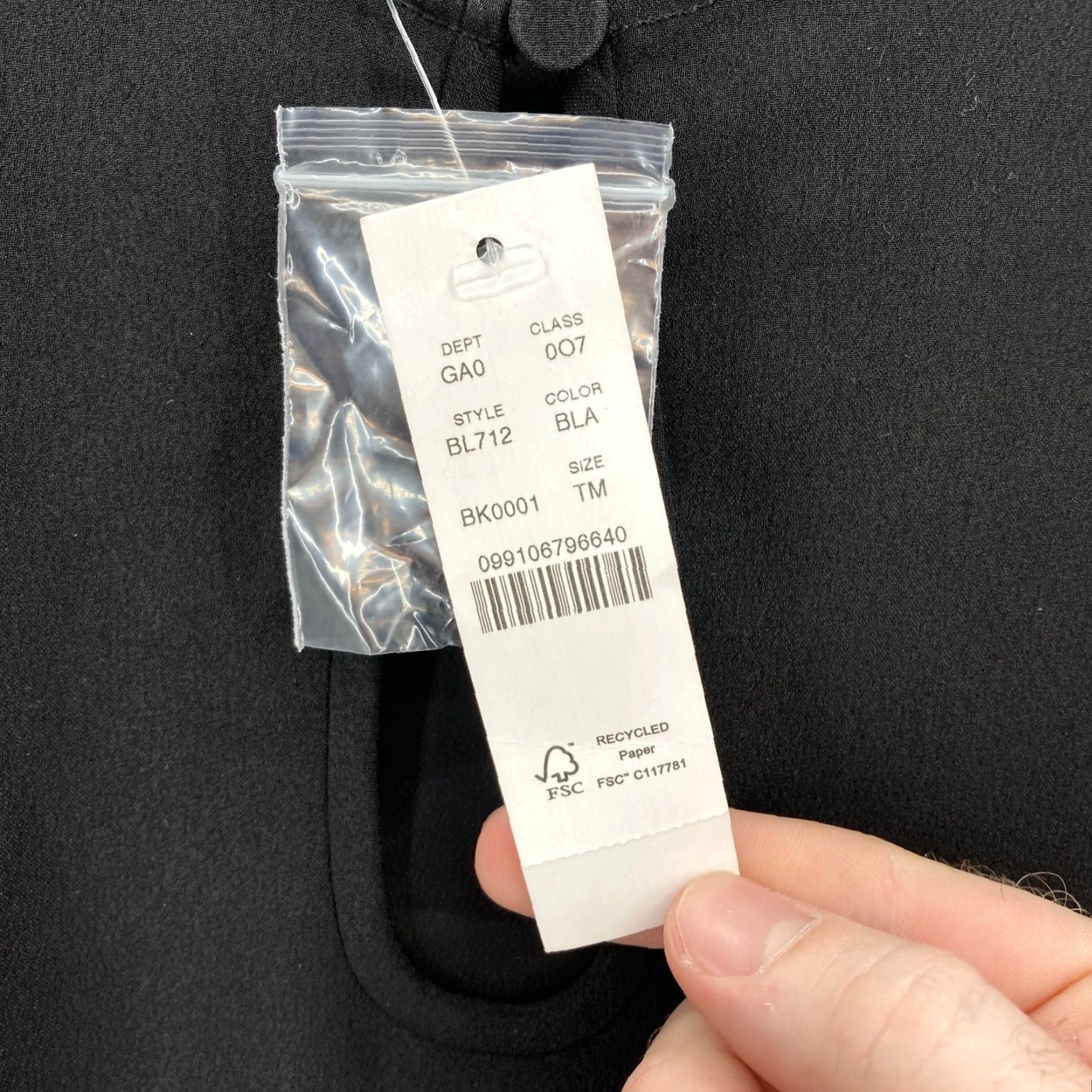J.Crew J.CREW Puff Sleeve Satin Back Crepe Top Women's MT Tall Black Keyhole Neckline Shirt Size M / US 6-8 / IT 42-44 - 6 Thumbnail