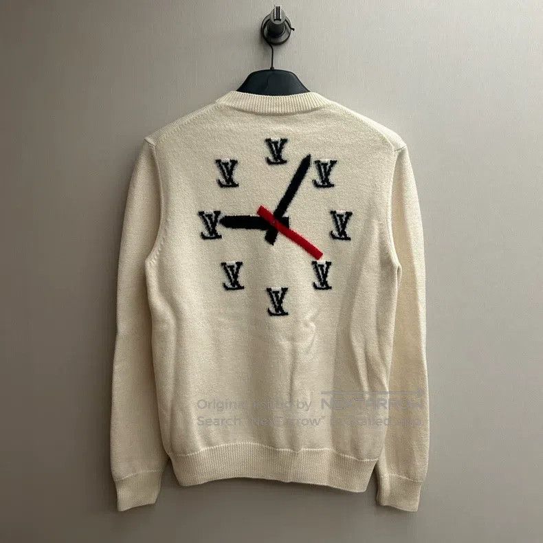 Louis Vuitton Louis Vuitton White clock sweater Size US M / EU 48-50 / 2 - 2 Thumbnail