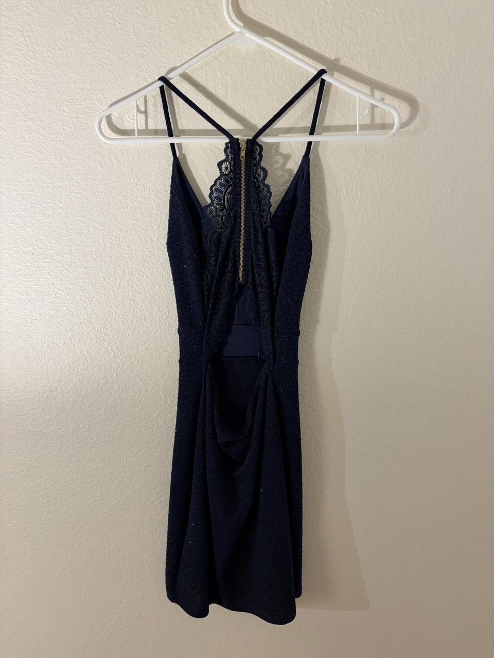 Windsor Smith windsor navy blue glitter dress with open lace back S Size S / US 4 / IT 40 - 2 Thumbnail