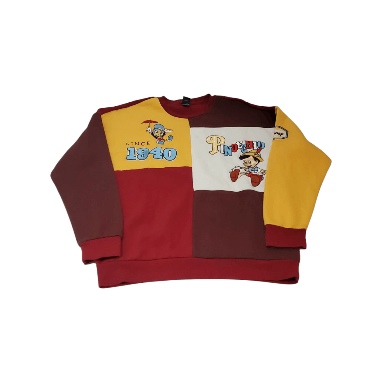 Disney Pinocchio & Jiminy Cricket Embroidered Sweatshirt Size US M / EU 48-50 / 2 - 1 Thumbnail