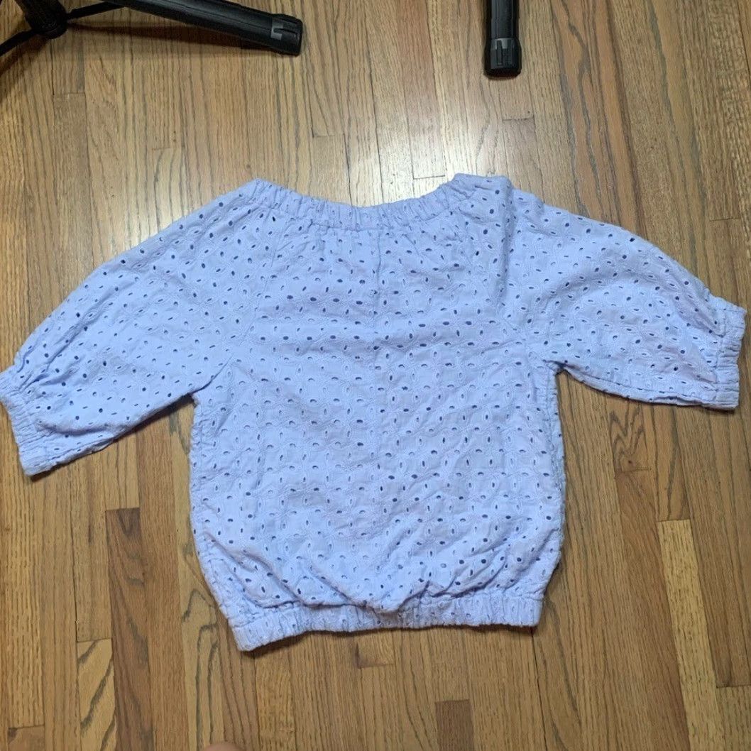 Vintage Evereve Blouse XS eyelet blue Size XS / US 0-2 / IT 36-38 - 3 Thumbnail