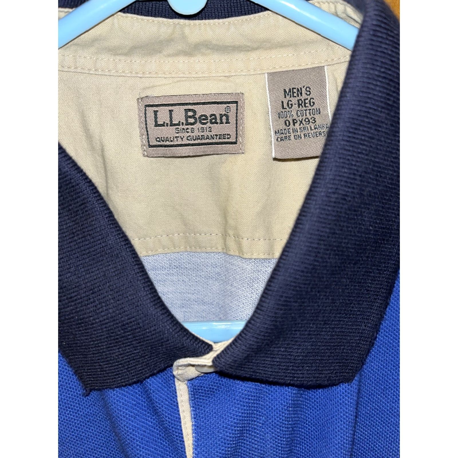 Vintage VINTAGE L.L. Bean Men’s Large Polo Shirt Short Sleeve Blue Summer Outdoor Work Uniform Size US L / EU 52-54 / 3 - 5 Thumbnail