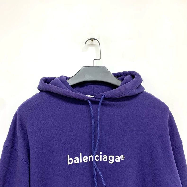 Balenciaga Balenciaga Purple logo hoodie Size US M / EU 48-50 / 2 - 5 Thumbnail