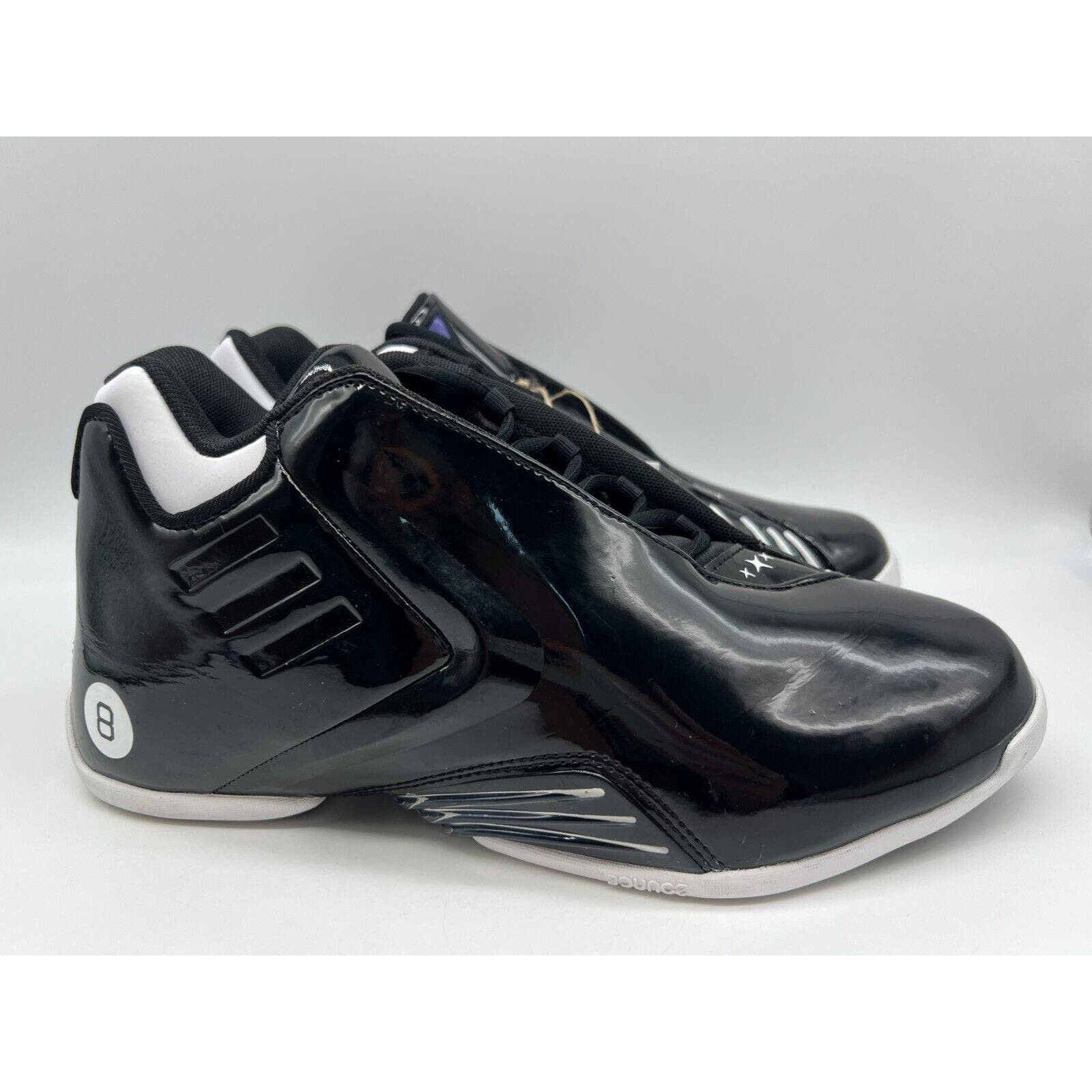 image of Adidas Men's Tmac 3 Restomod Magic 8 Ball Black White Size 7 Shoes
