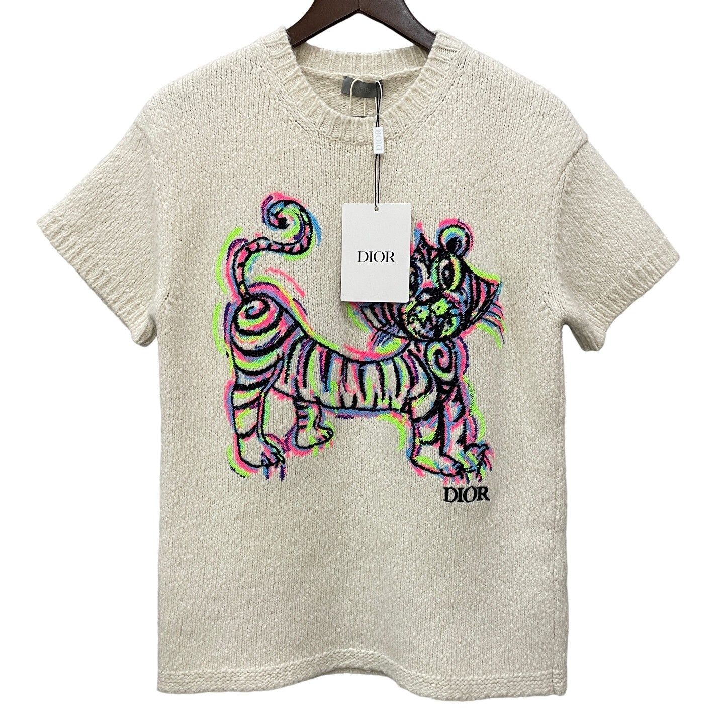 Dior Dior Tiger Embroidery Short Sleeve Sweater XS Size US XS / EU 42 / 0 - 1 Thumbnail