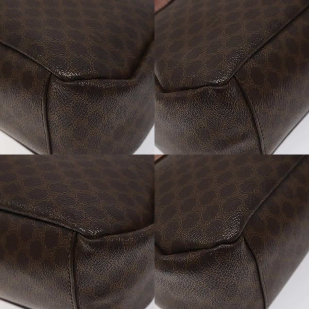 Celine CELINE Macadam Canvas Hand Bag Pvc Leather Brown Gold Size ONE SIZE - 10 Thumbnail