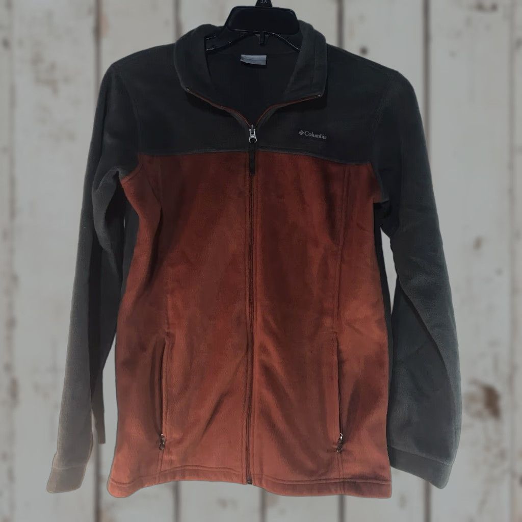 Vintage Columbia Orange/Gray Full Zip Fleece Jacket Women XL Casual Outdoor Winter Size XL / US 12-14 / IT 48-50 - 1 Thumbnail