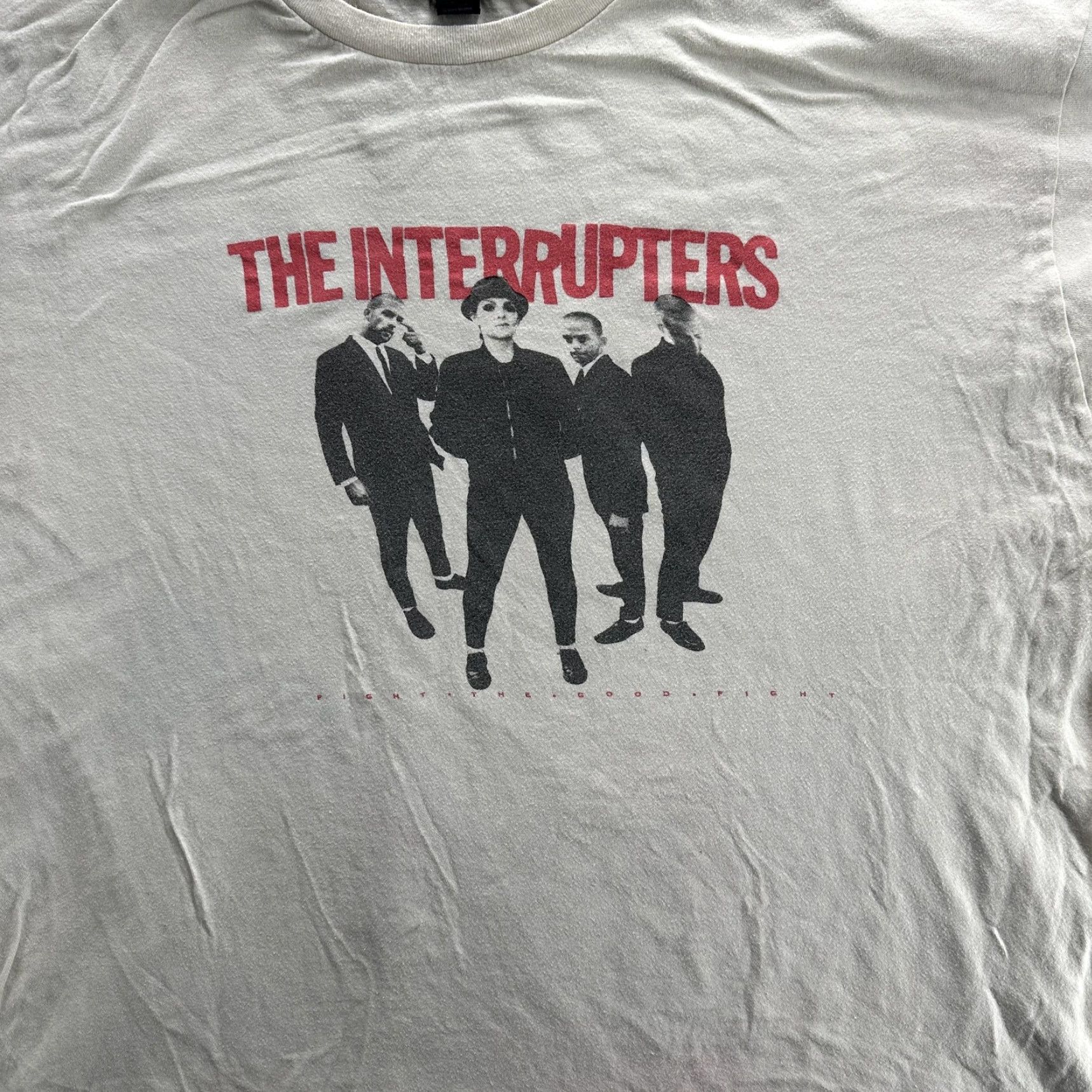 Tultex The Interrupters Shirt Mens 2XL White Band Ska Punk Tee Fight The Good Fight Size US XXL / EU 58 / 5 - 2 Thumbnail