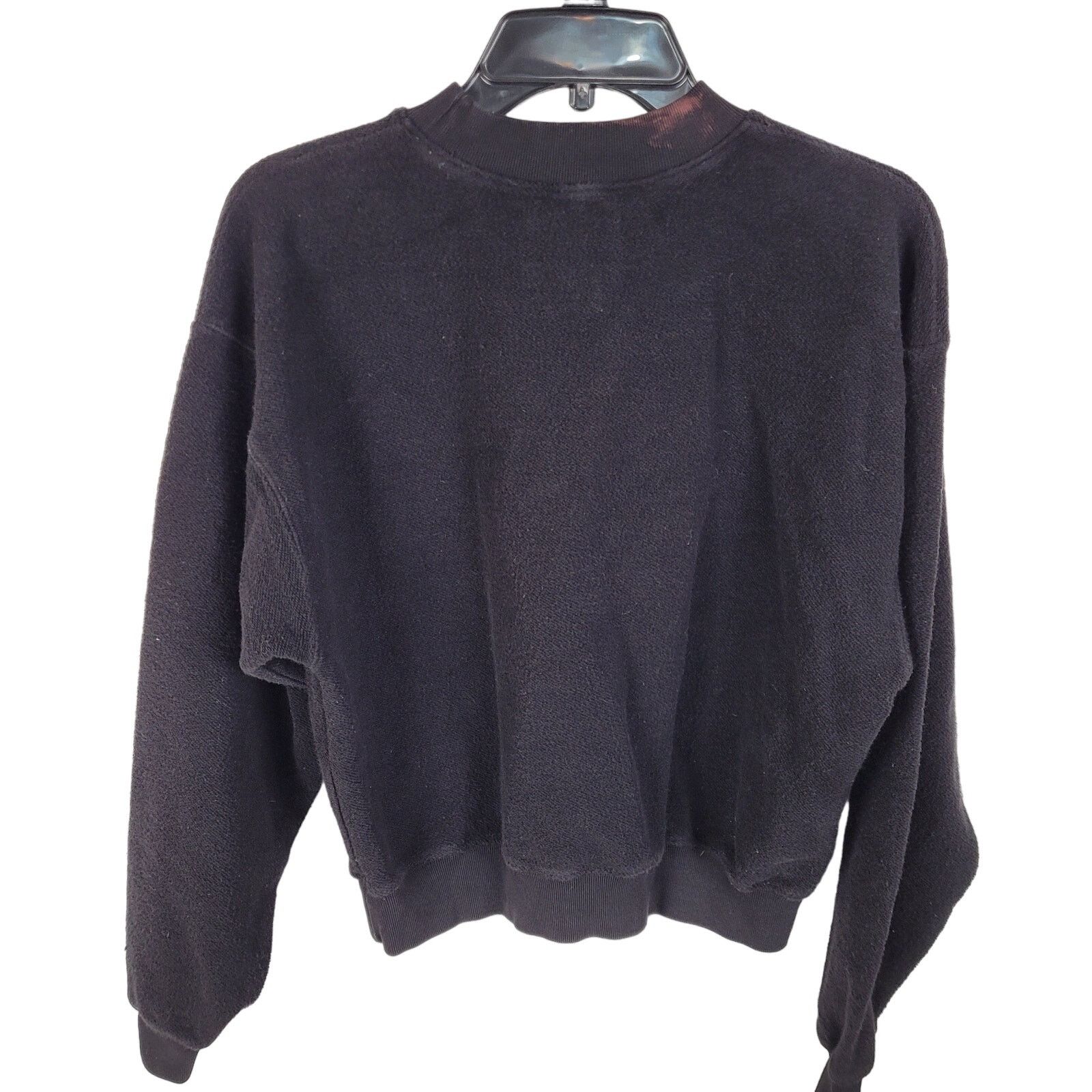 Madhappy Madhappy womens black terry cloth crewneck sweatshirt small Size S / US 4 / IT 40 - 3 Thumbnail