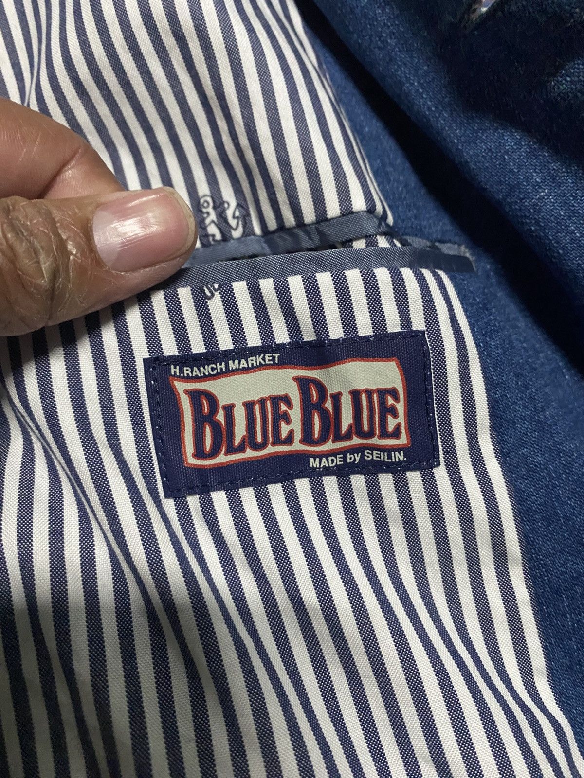 Blue Blue Japan Blue Blue Japan Indigo Blazer - Made in Japan - Seilin & Co. Size 42R - 7 Thumbnail