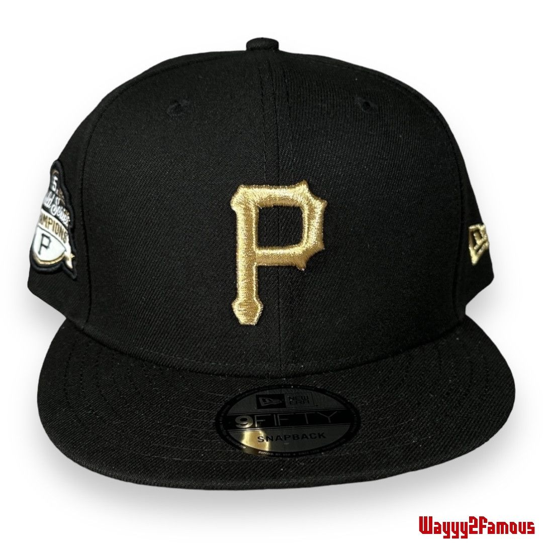 image of Mlb x New Era Gold Pirates Snapback in Black/Gold, Men's