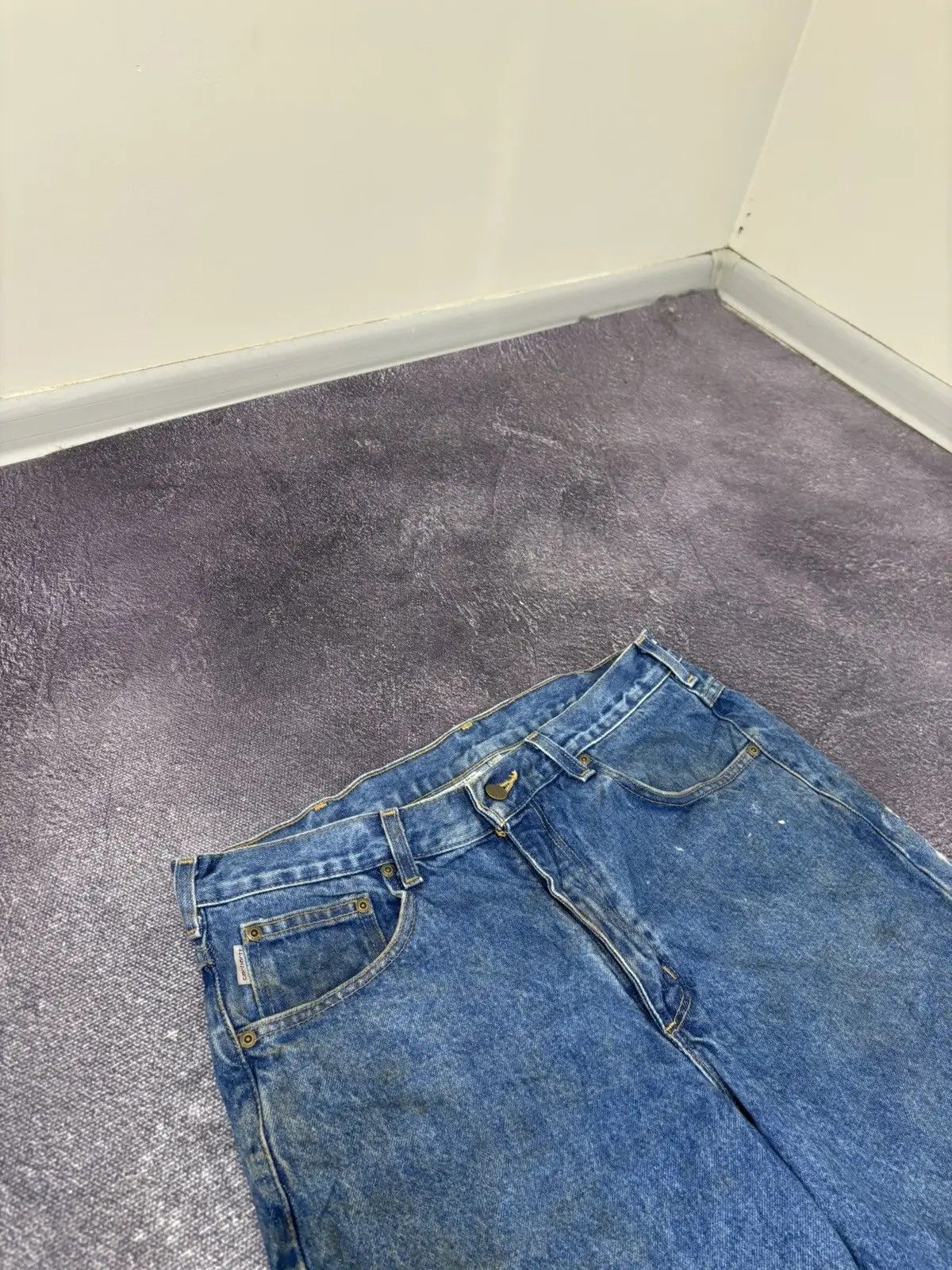 Carhartt × Vintage Vintage Carhartt American Blue Denim Hype Shorts Jorts Size US 34 / EU 50 - 8 Thumbnail