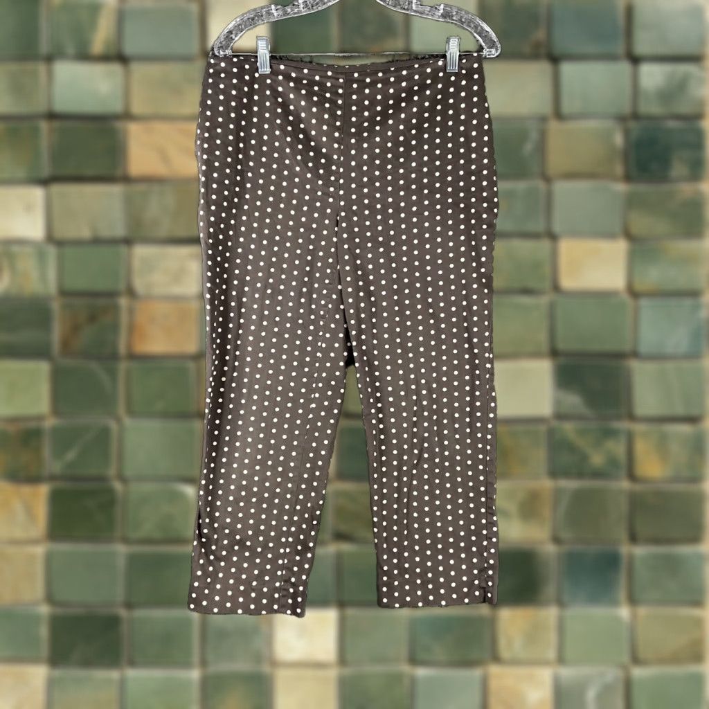 Vintage Chico’s Brown Polka Capri Women’s 1 Pants Capris Brown Polka Chico’s Women 1 Capri Pants Polka Brown Size ONE SIZE - 1 Thumbnail