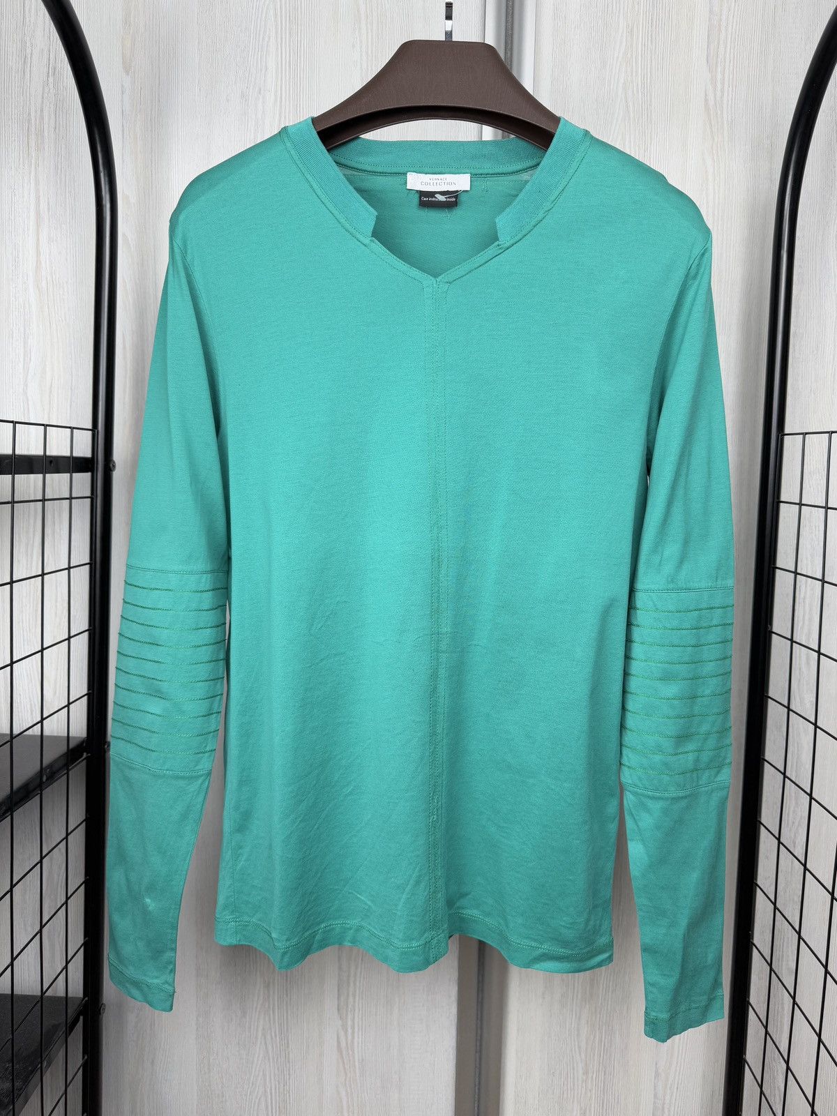 Versace Versace Collection emerald green long sleeve tee shirt Size US L / EU 52-54 / 3 - 3 Thumbnail